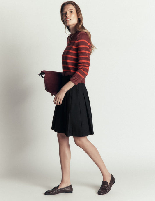 Aya Ponte Skirt-Black