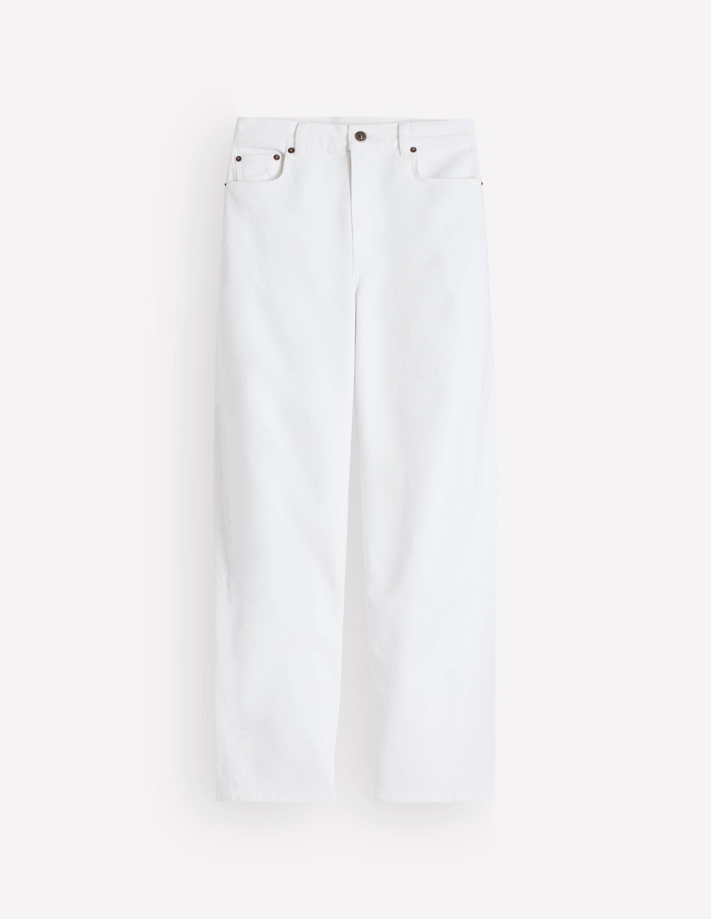 Barrel Leg Jeans-White