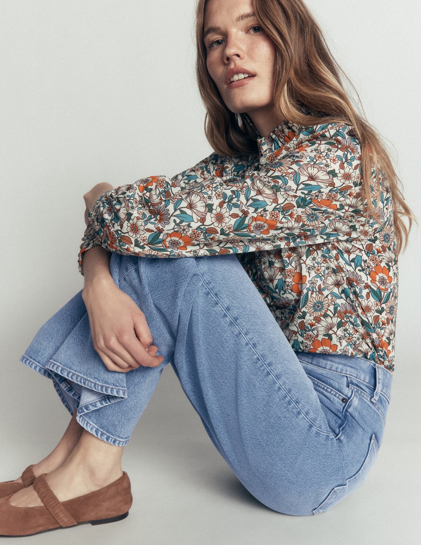 High Rise Wide Leg Jeans-Light Vintage