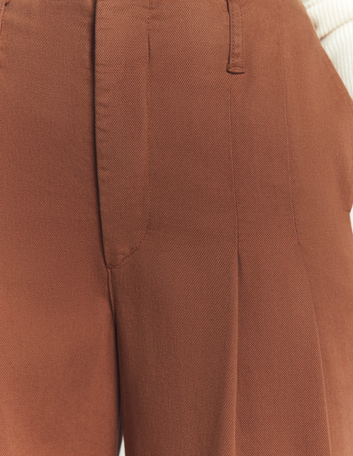 Mayfair Pleat Detail Trousers-Burnt Orange