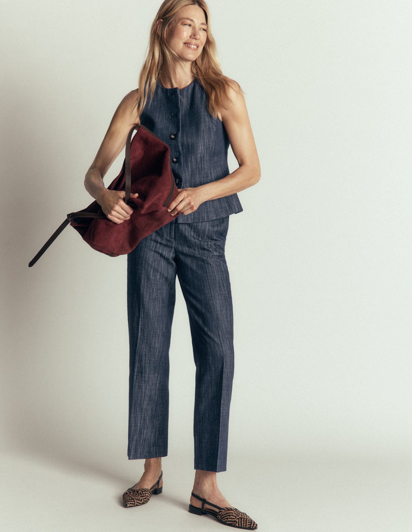 Canonbury Twill 7/8 Trousers-Indigo