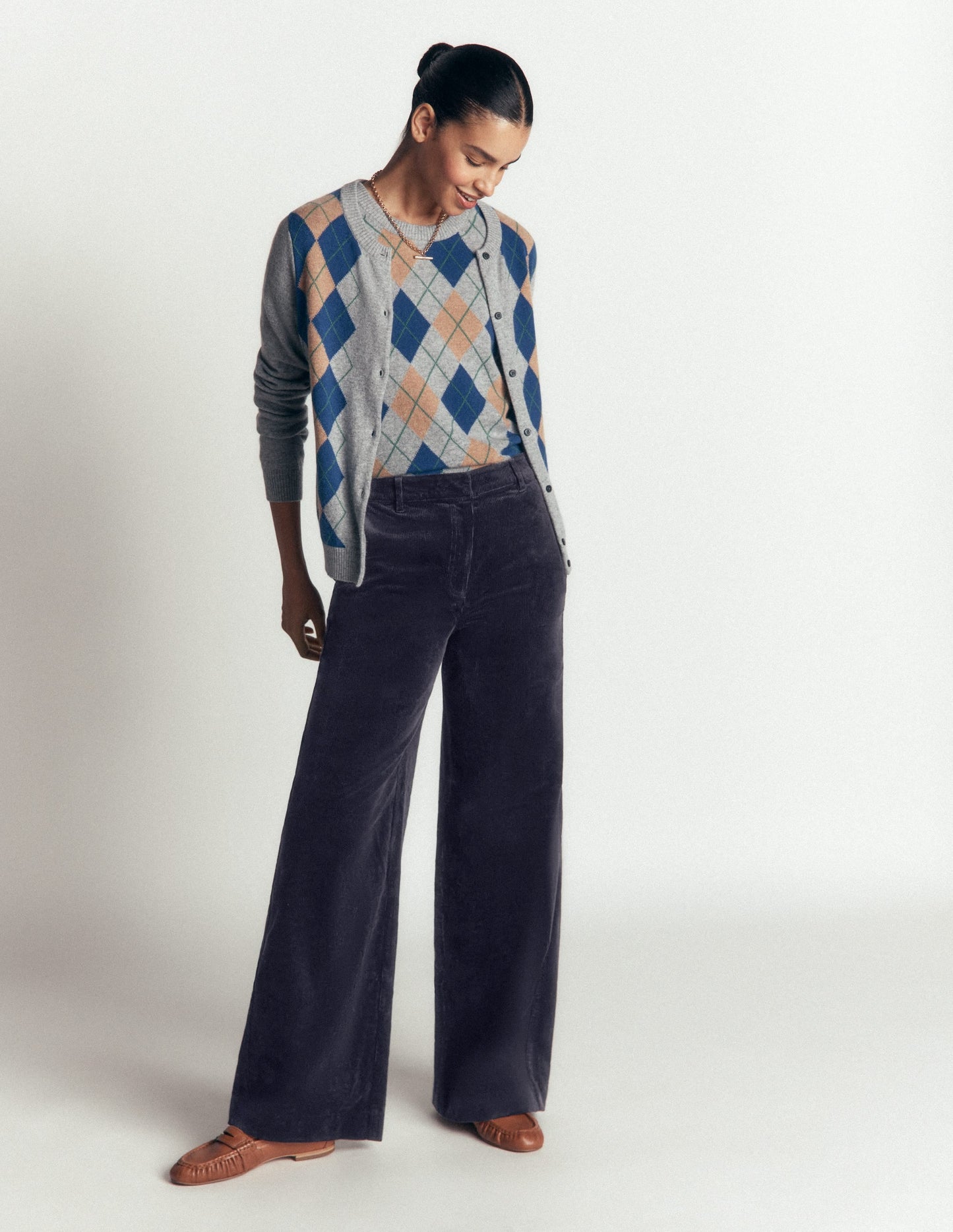 Belgravia Cord Trousers-Navy