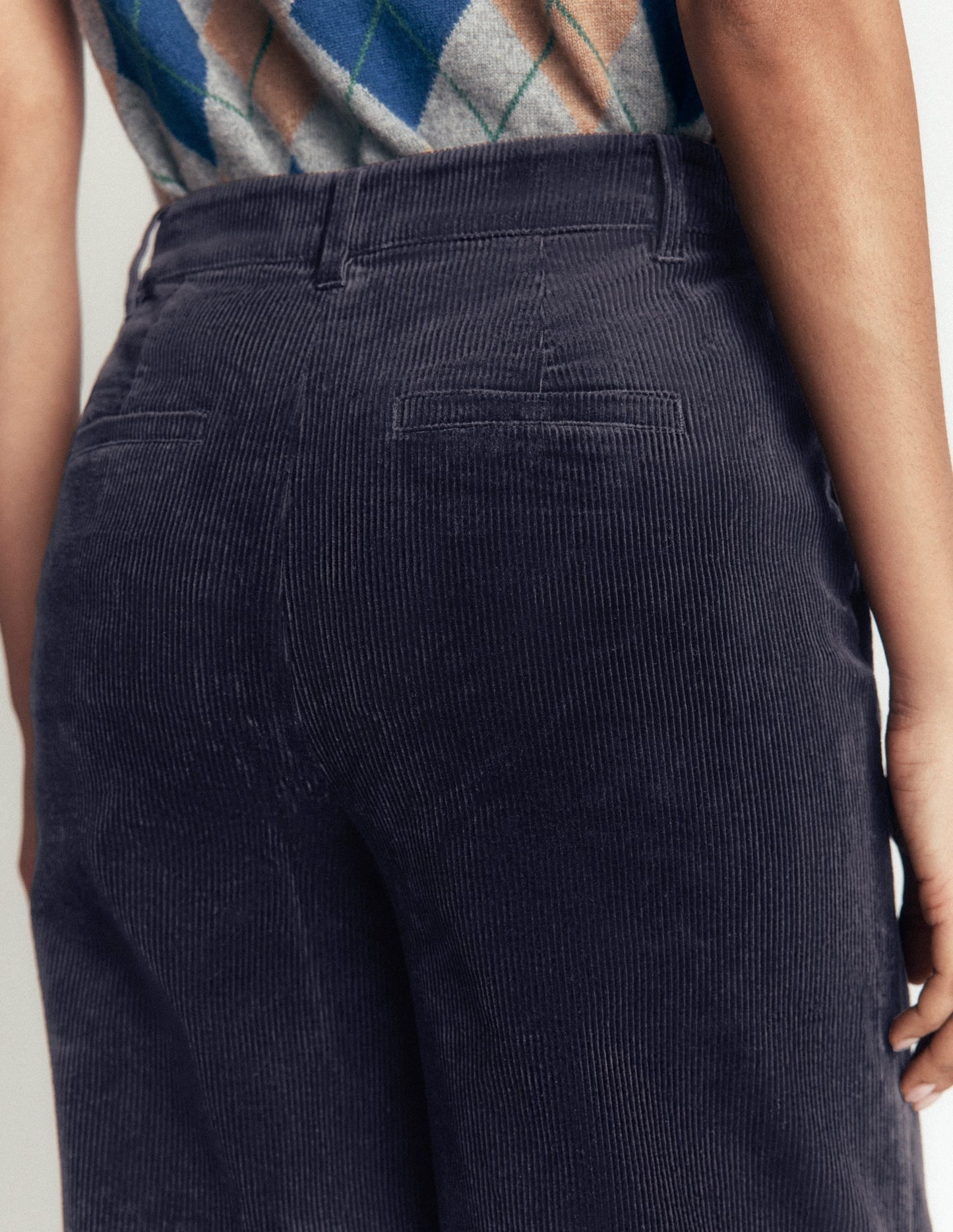 Belgravia Cord Trousers-Navy
