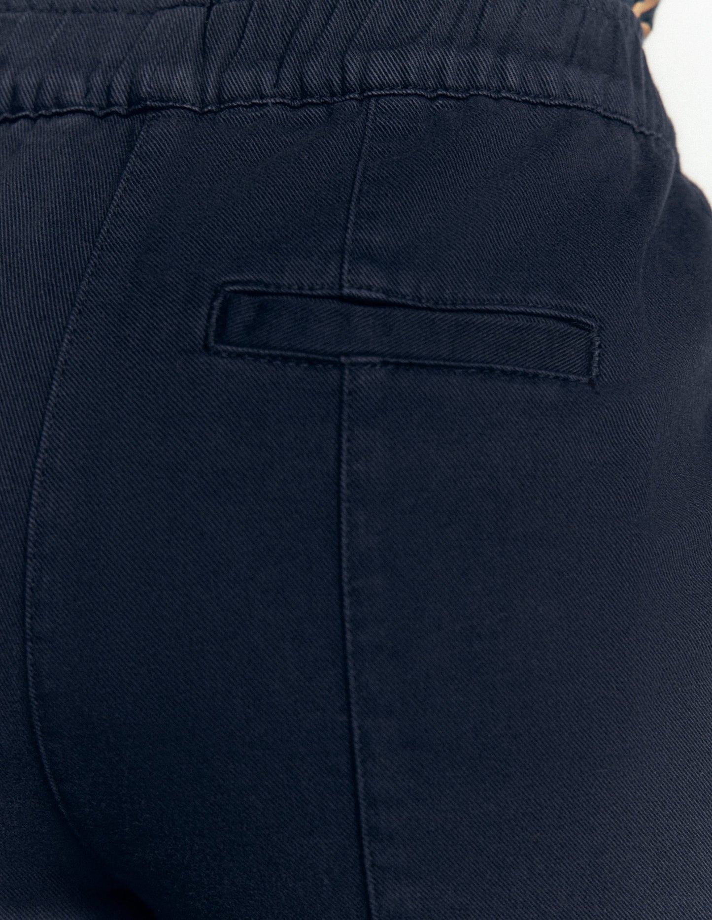 Mid Rise Straight Leg Trousers-Navy