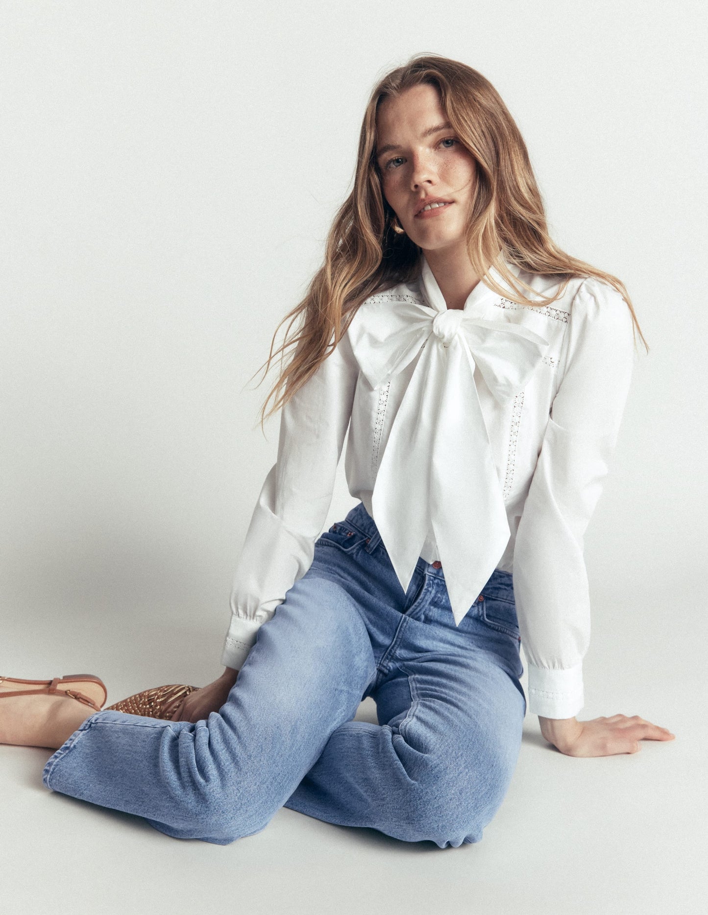 High Rise Straight Jeans-Light Vintage