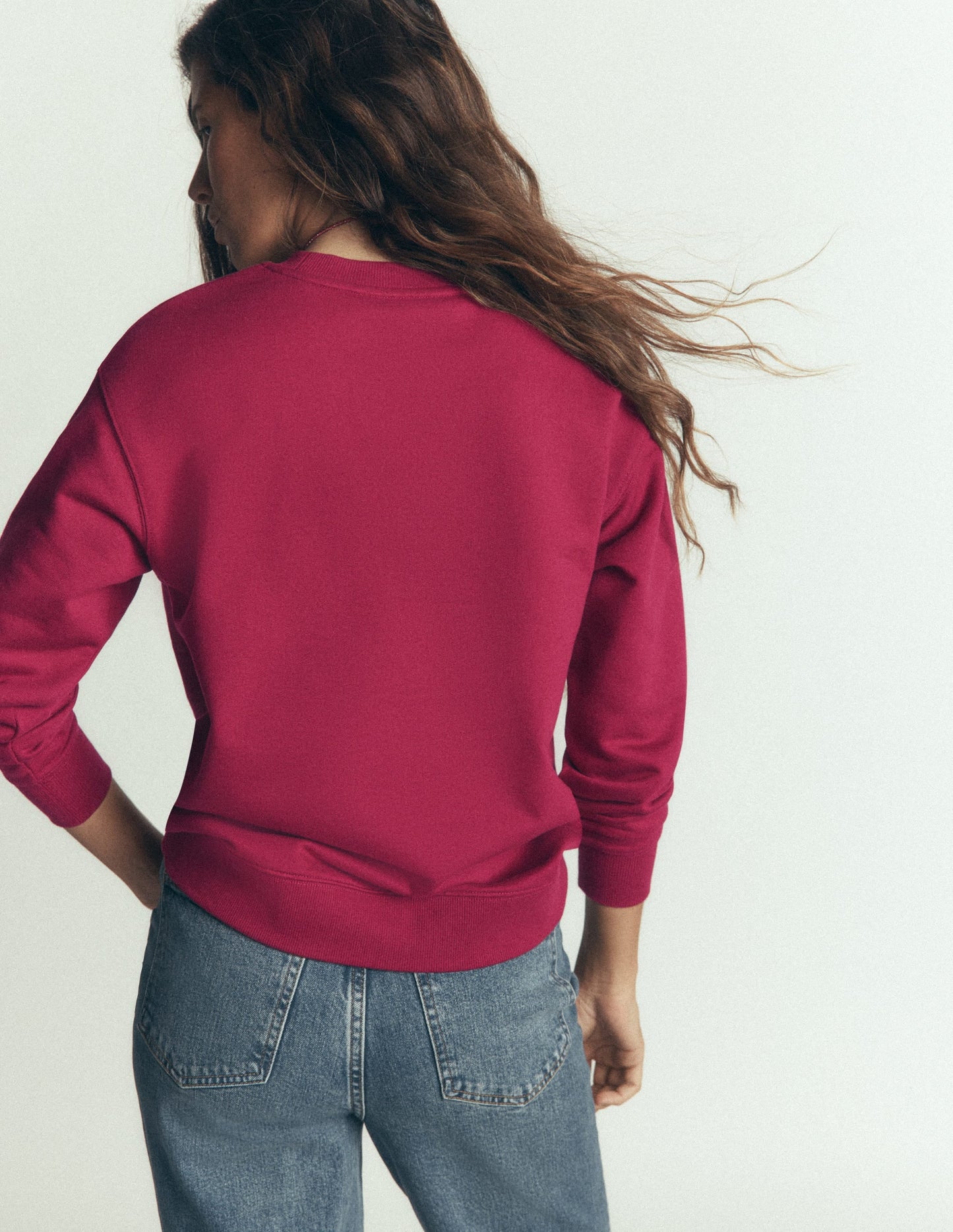 Emi Embroidered Sweatshirt-Rhododendron Embroidery