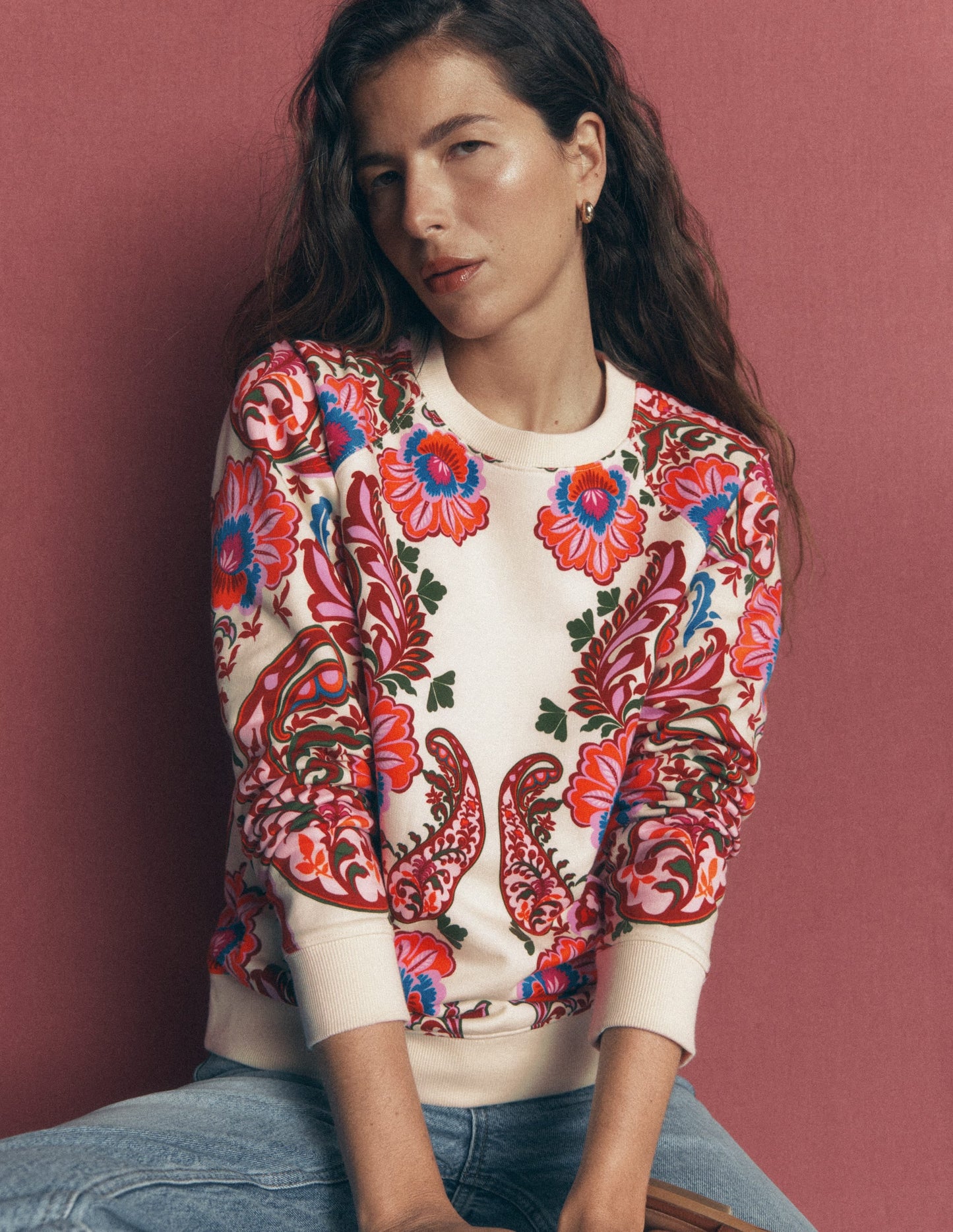 Rosa Printed Sweatshirt-Bohemia Dream
