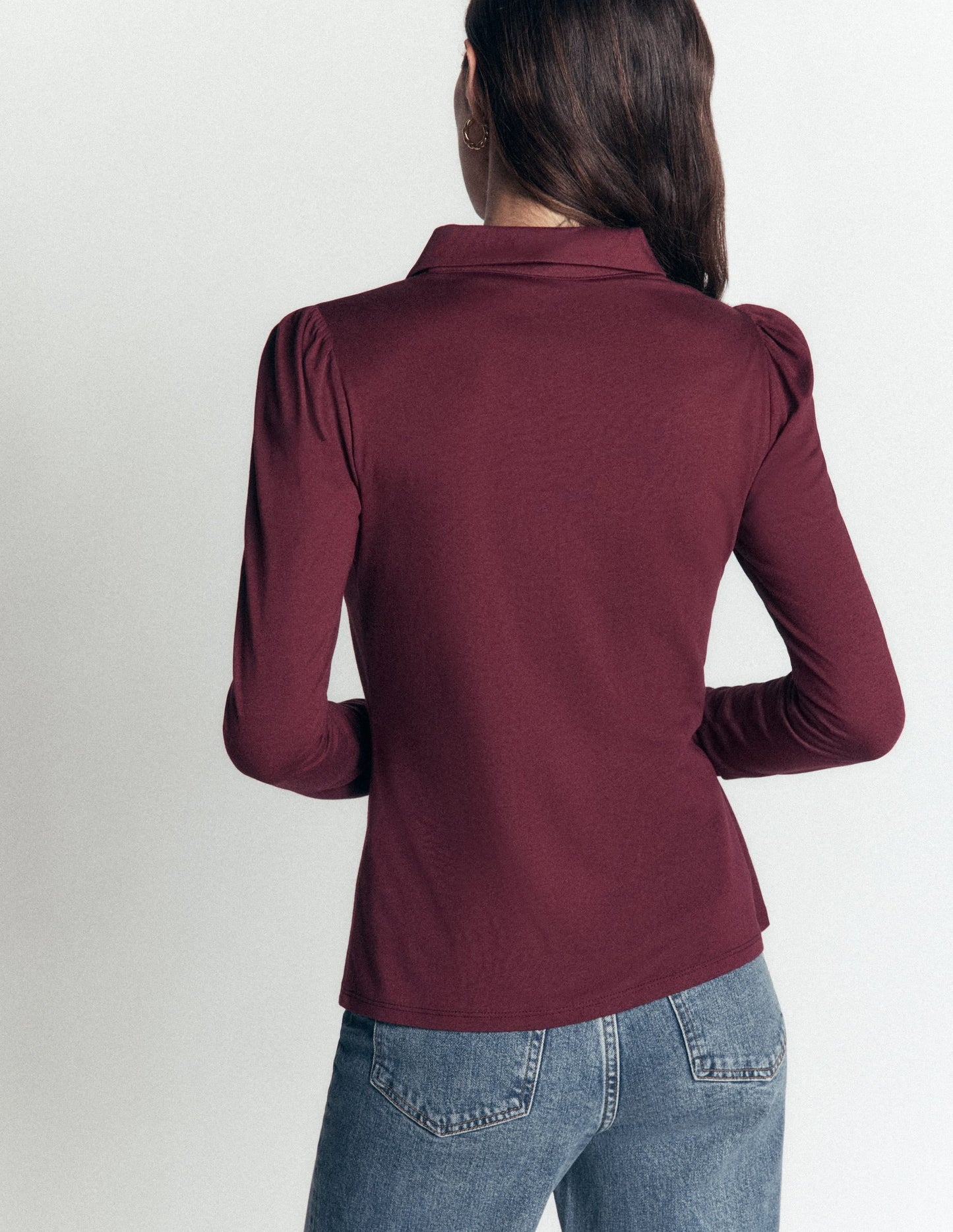 Zip Collar Supersoft Top-Deep Wisteria