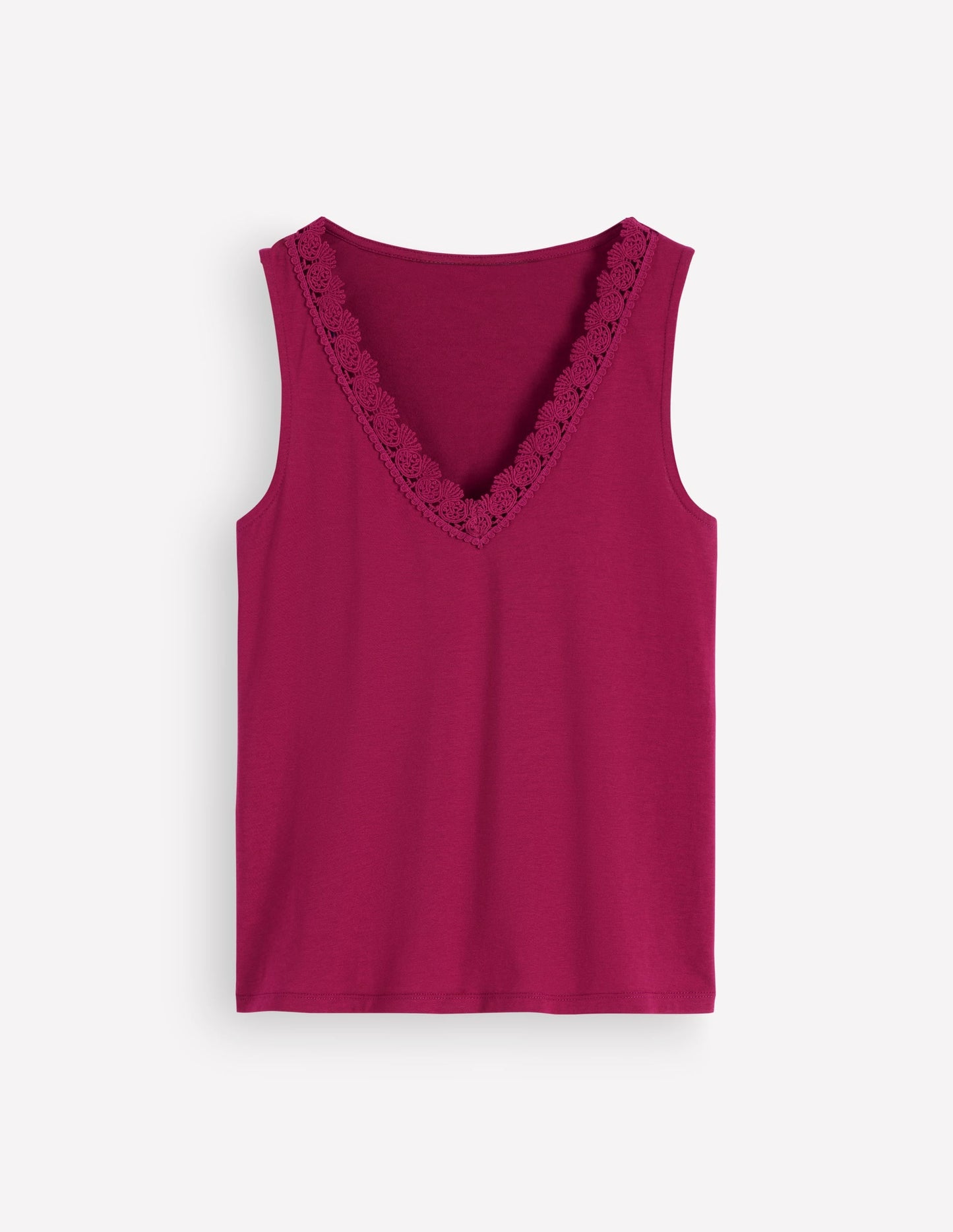 Supersoft V Neck Trim Vest-Beetroot Red