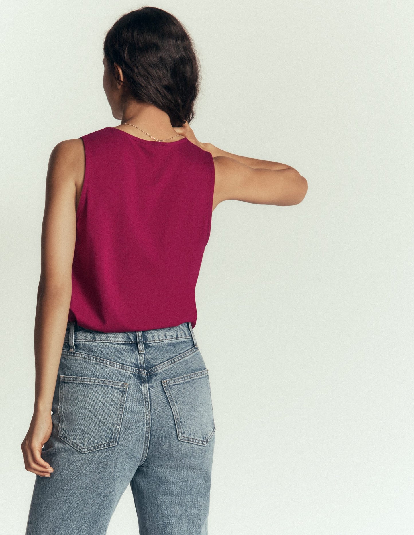 Supersoft V Neck Trim Vest-Beetroot Red