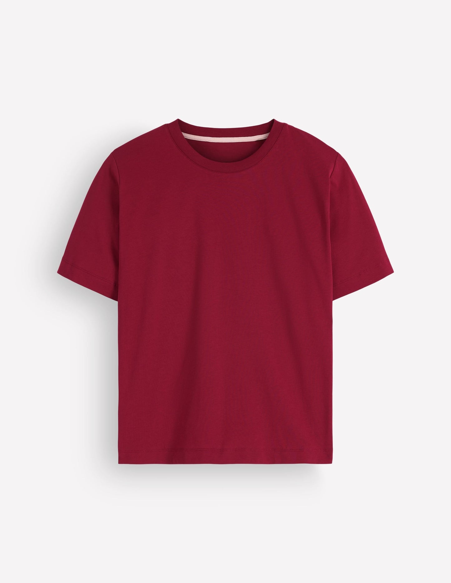 Relaxed Cotton T-shirt-Ruby Red