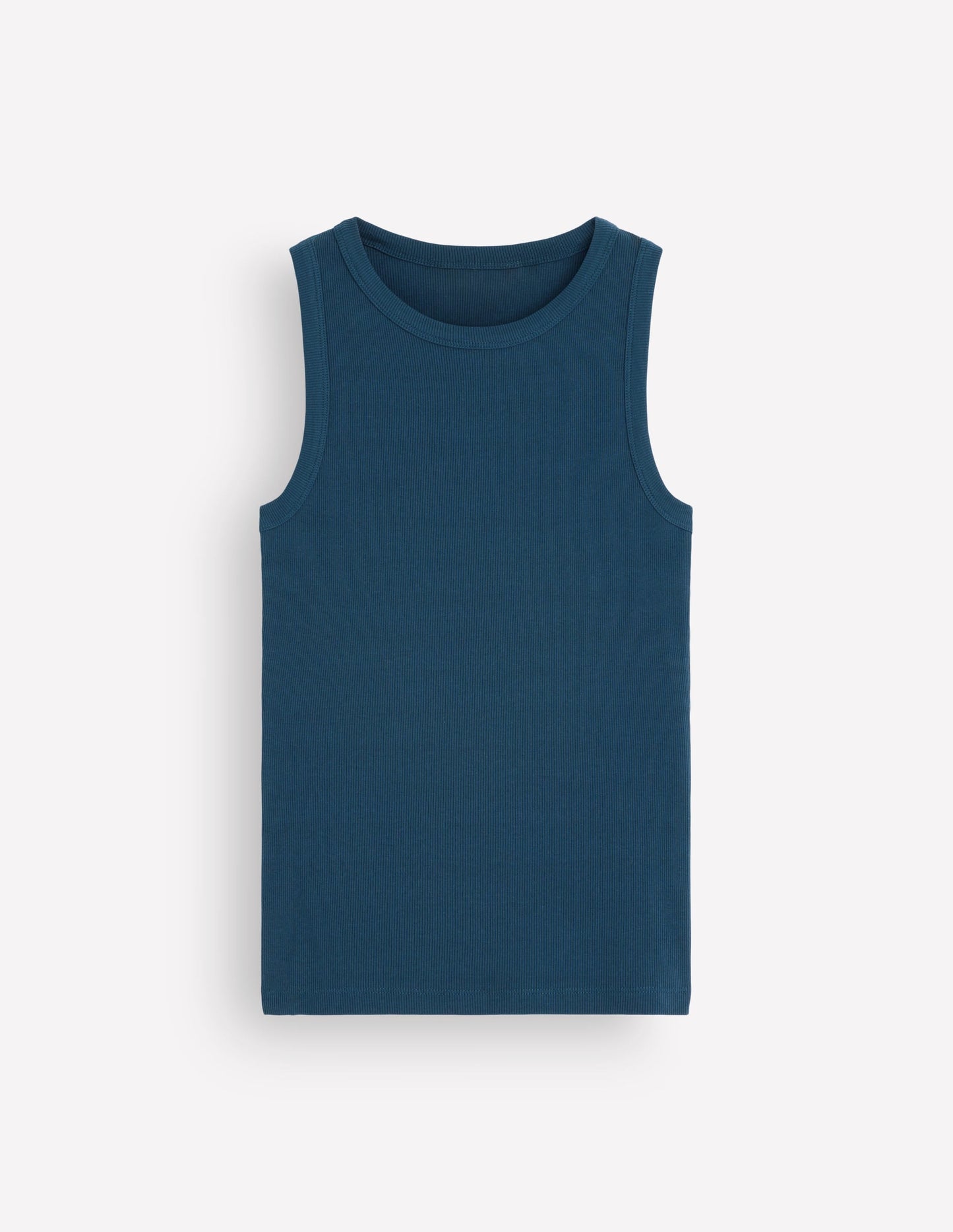 Ribbed Cotton Vest-Midnight Ocean