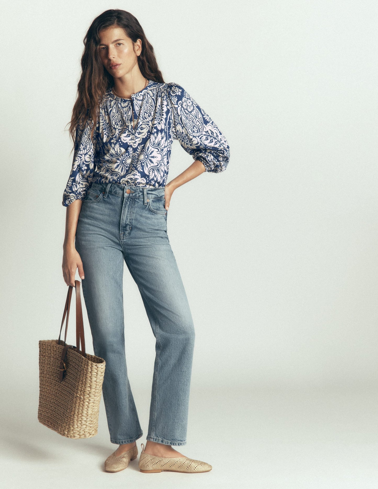 Ara Jersey Shirt-True Navy,  Arabesque Meadows