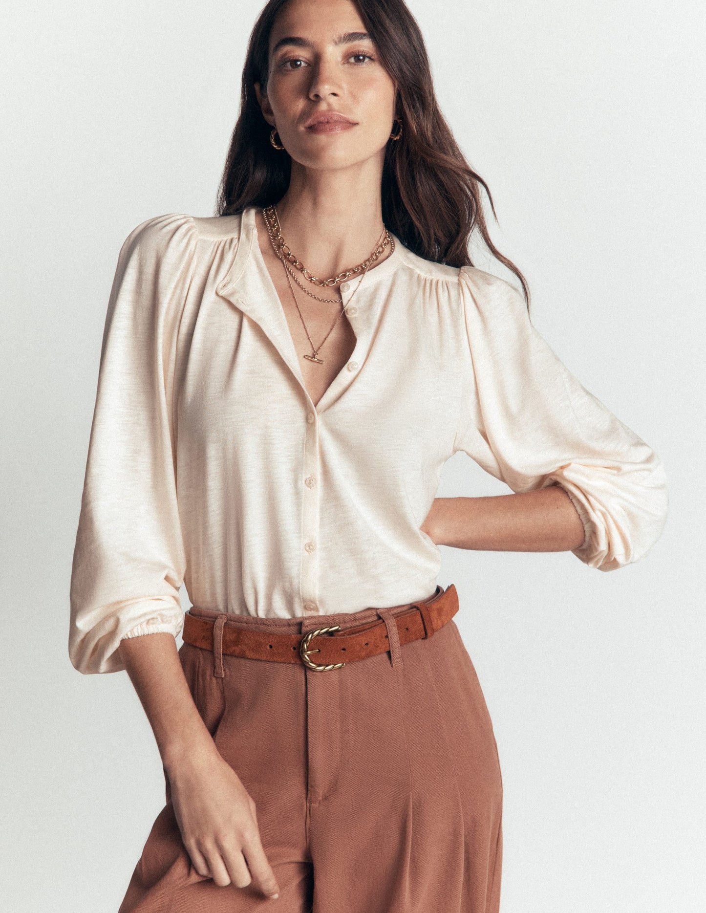 Ara Jersey Shirt-Ivory