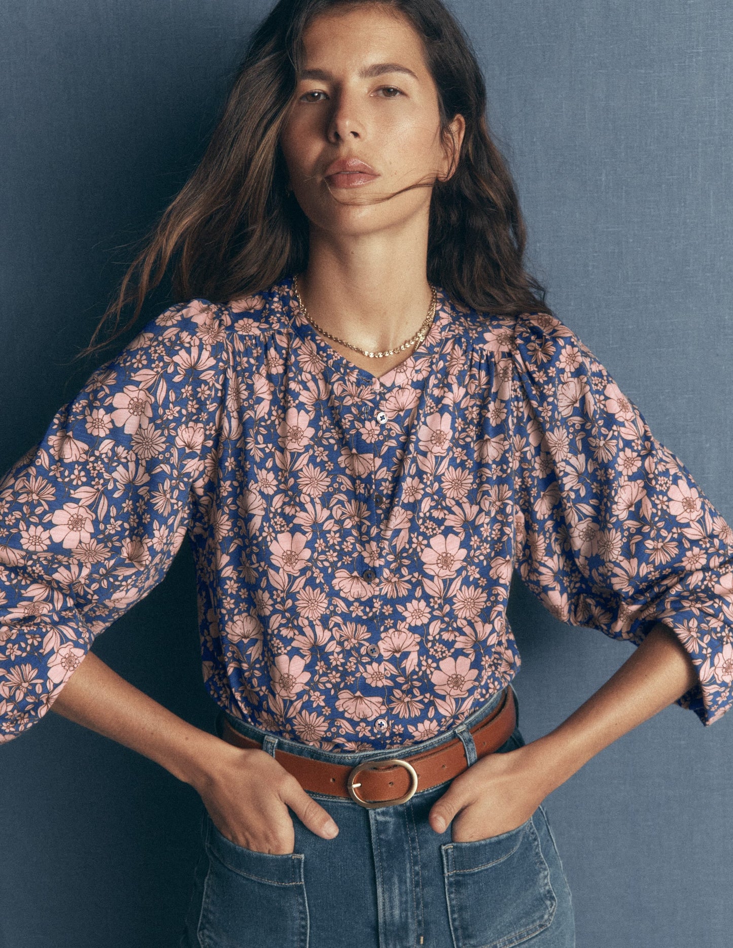 Ara Jersey Shirt-Floral Field