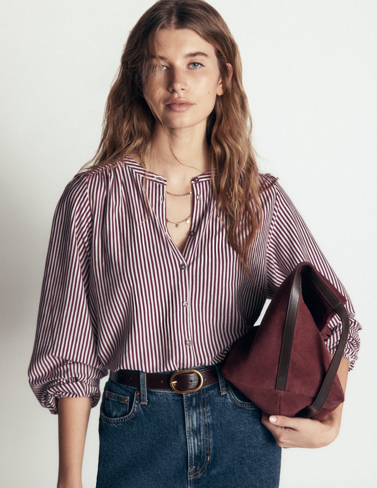 Ara Jersey Shirt-Maroon Banner/ Ivory