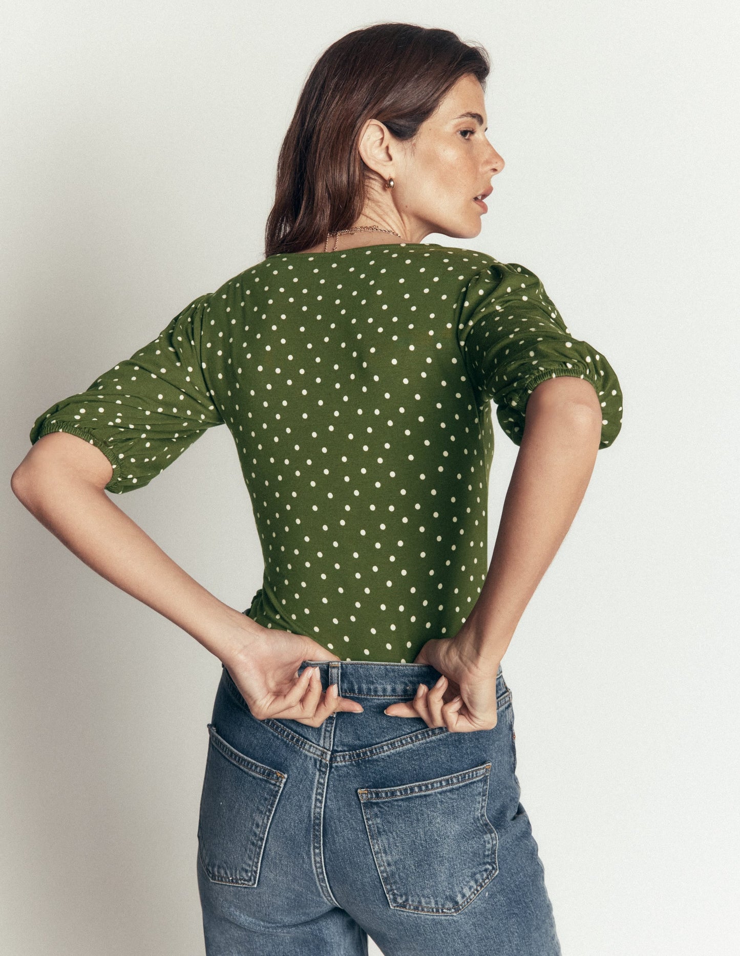 Tia Ruched Wrap Top-Boden Spot