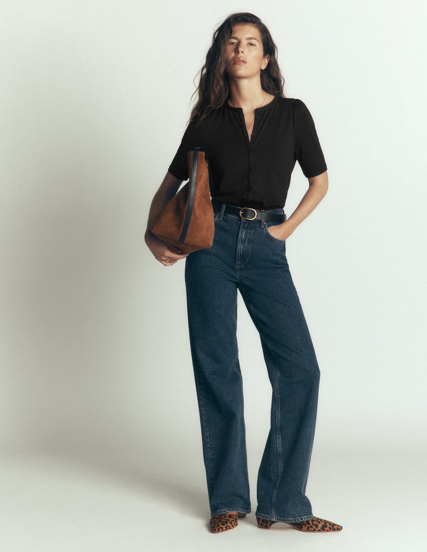 Supersoft Short Puff Shirt-Black