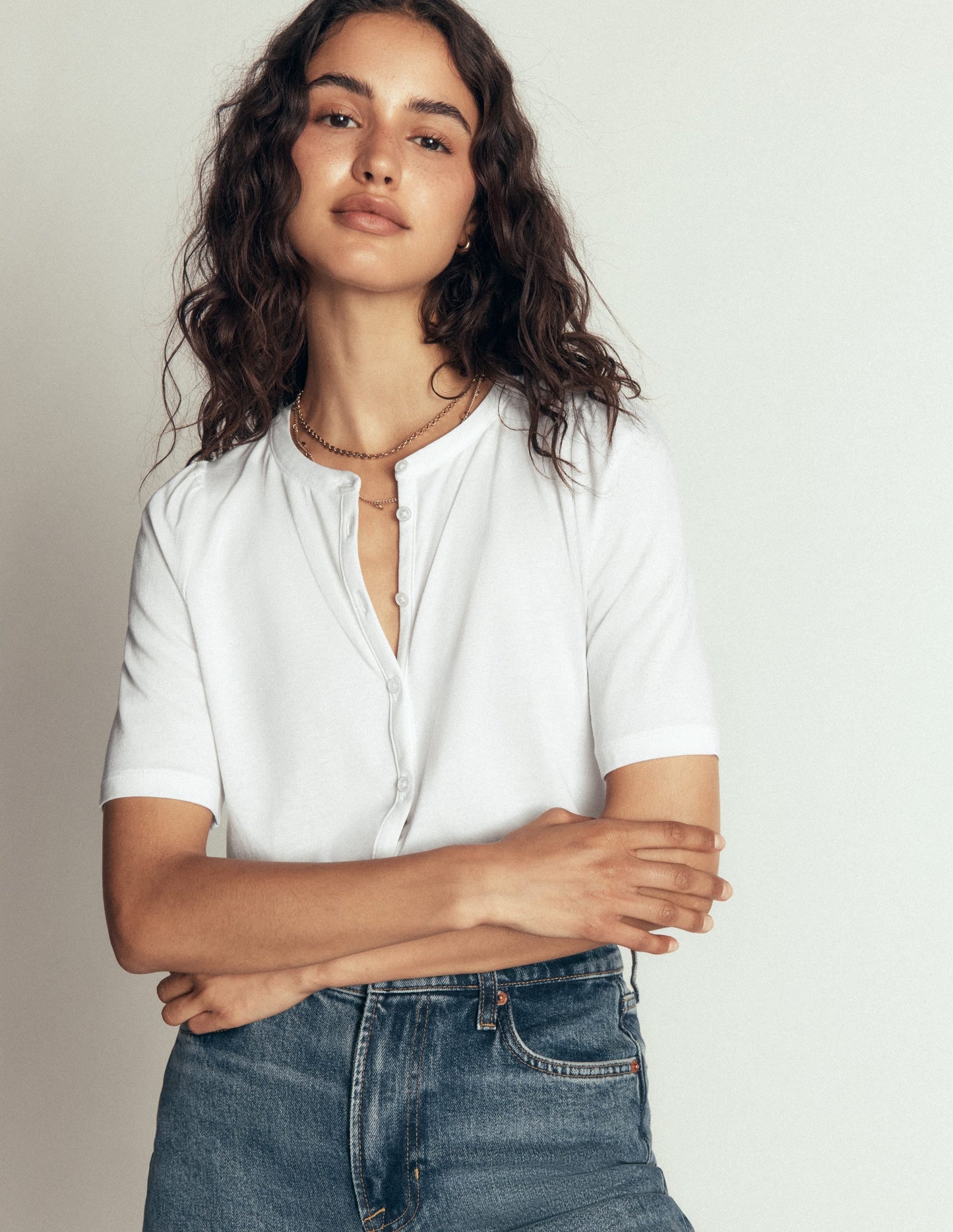 Supersoft Short Puff Shirt-white
