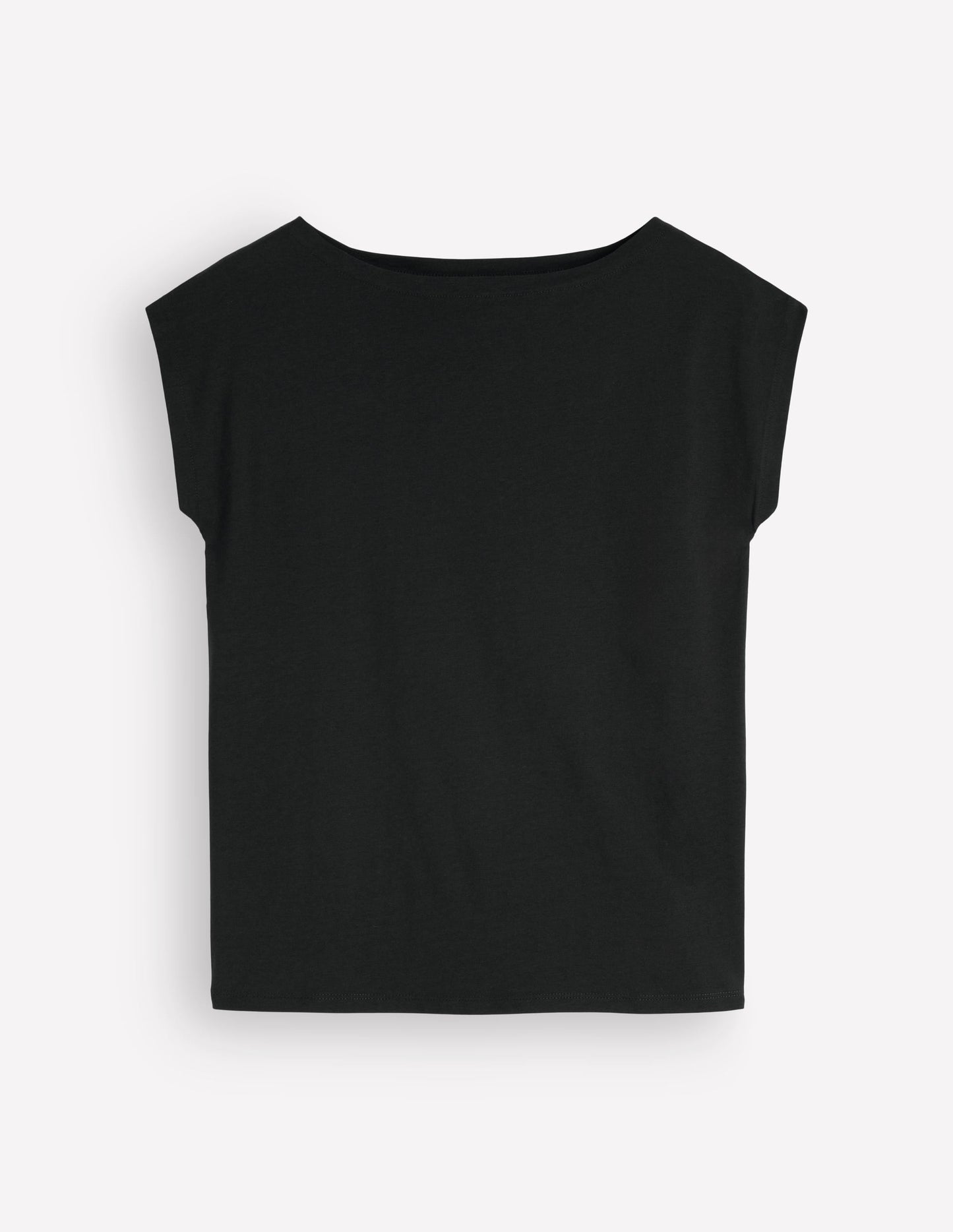 Supersoft Slash Neck T-Shirt-Black