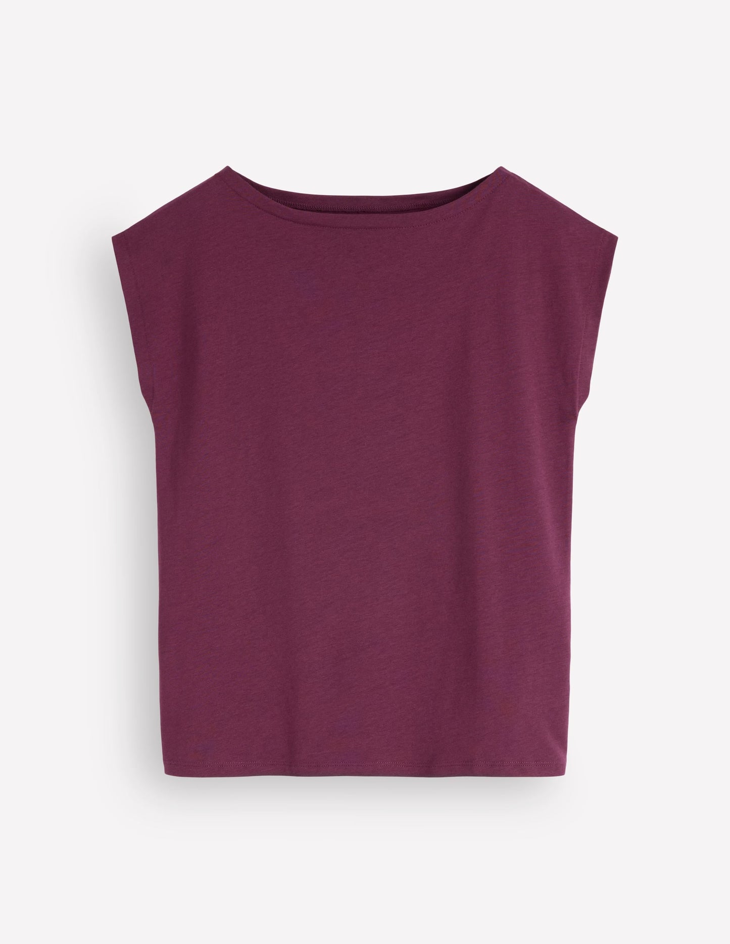 Supersoft Slash Neck T-Shirt-Dark Cherry