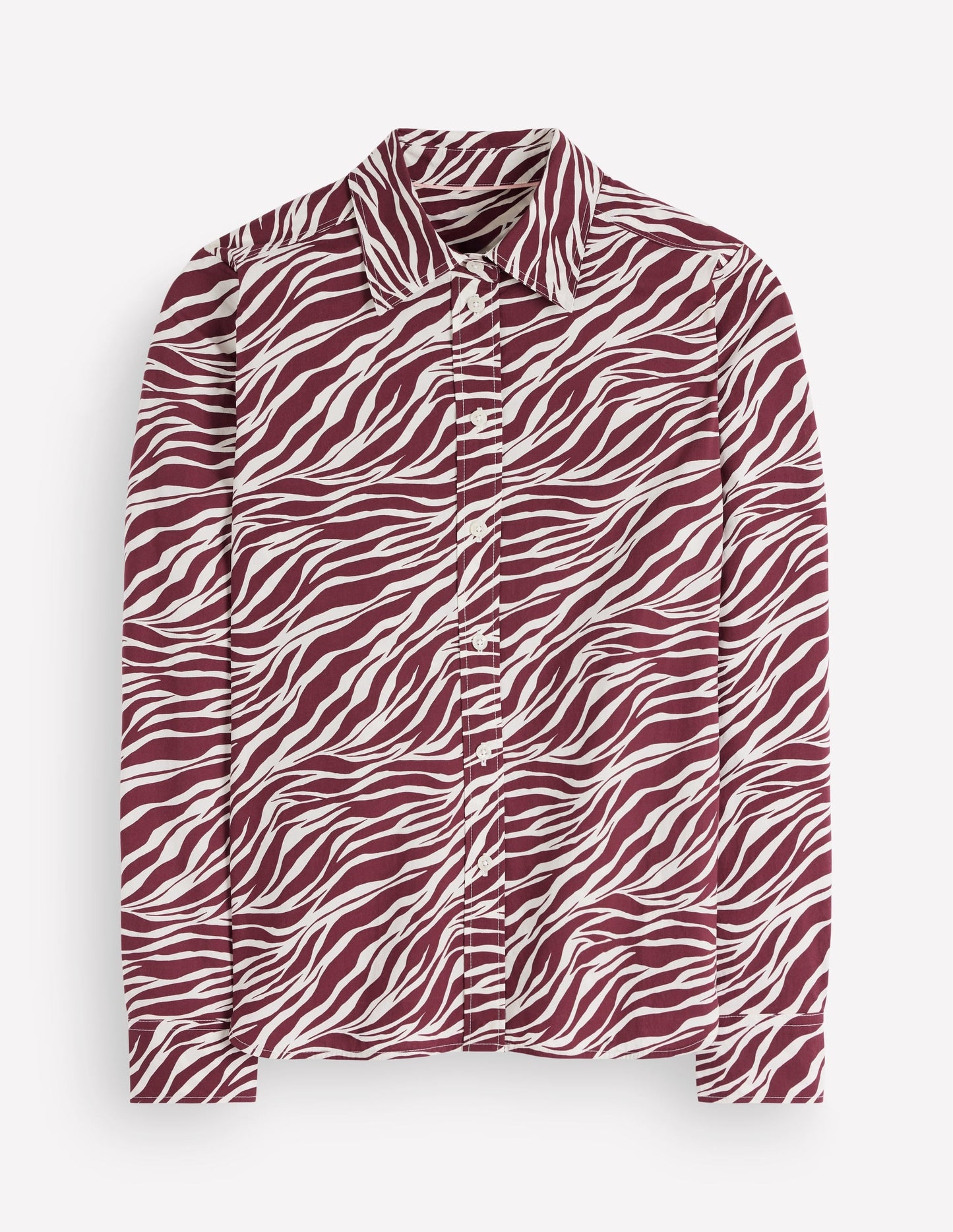 The New Sienna Cotton Shirt-Chestnut, Zebra Swirl