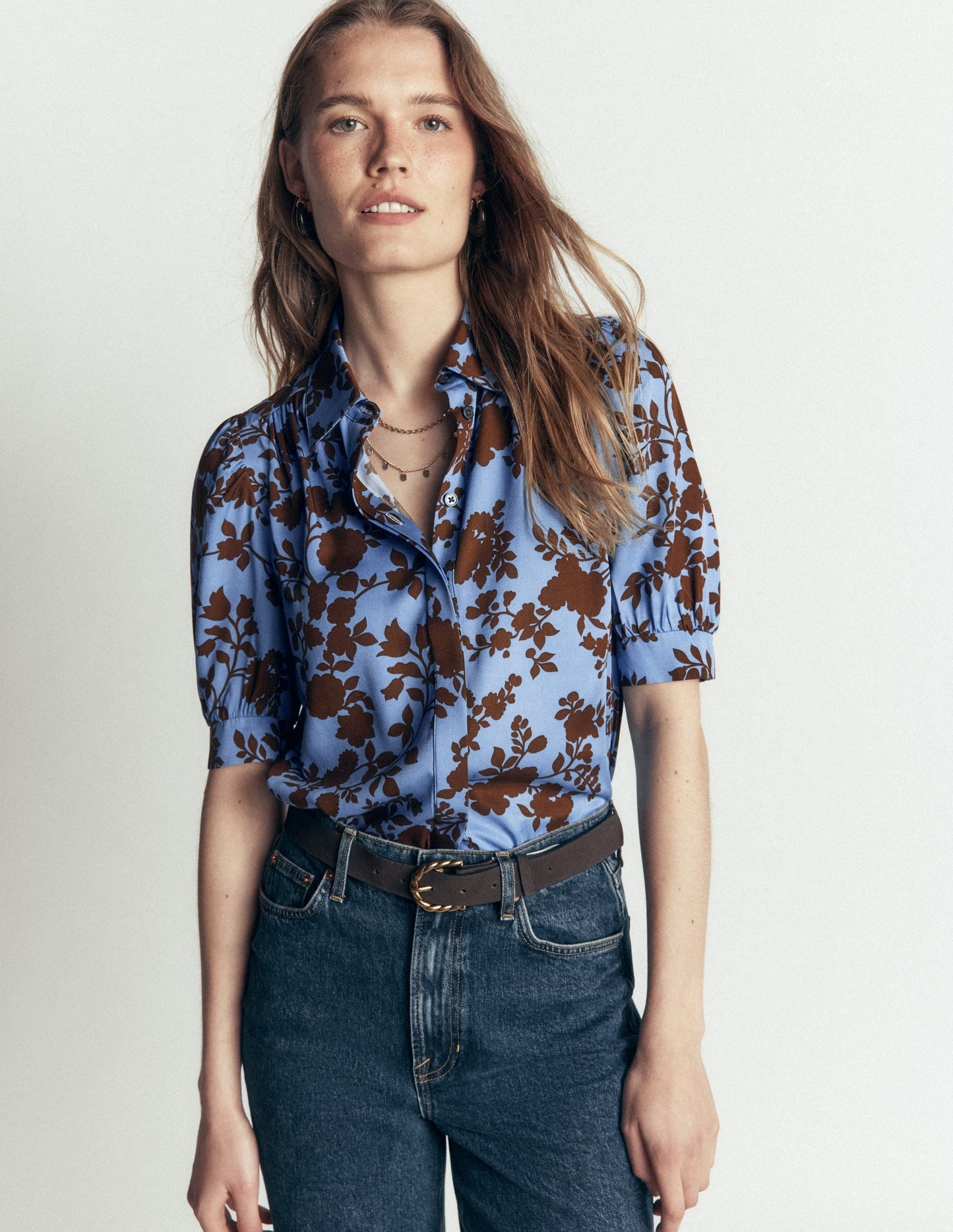 Penelope Viscose Top-Forget Me Not, Bouquet Breeze