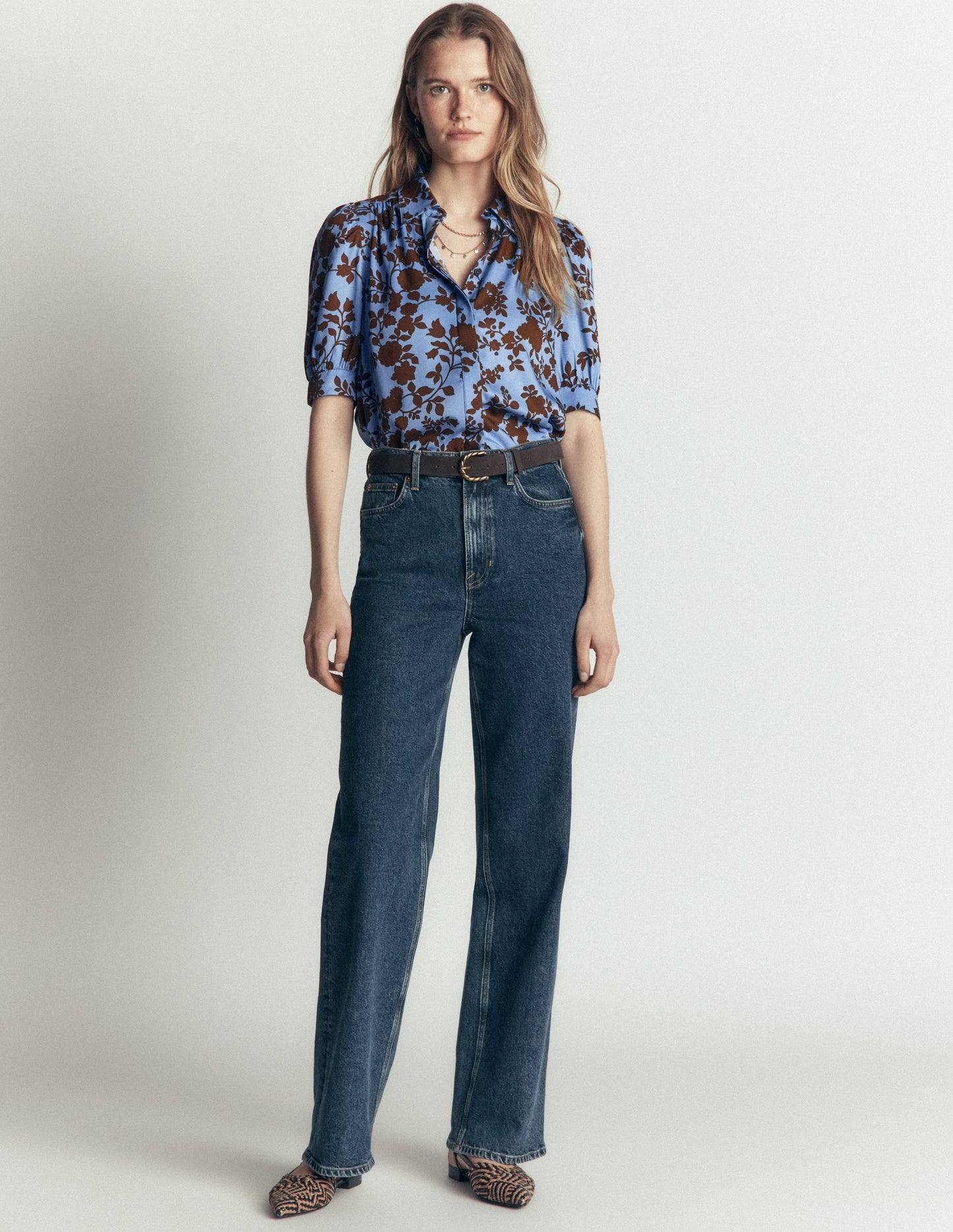 Penelope Viscose Top-Forget Me Not, Bouquet Breeze