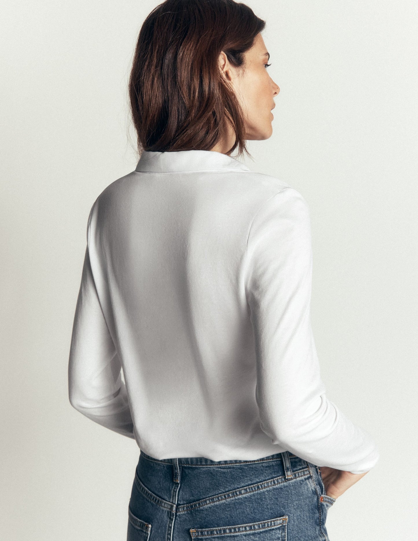 Supersoft Open Collar Shirt-White