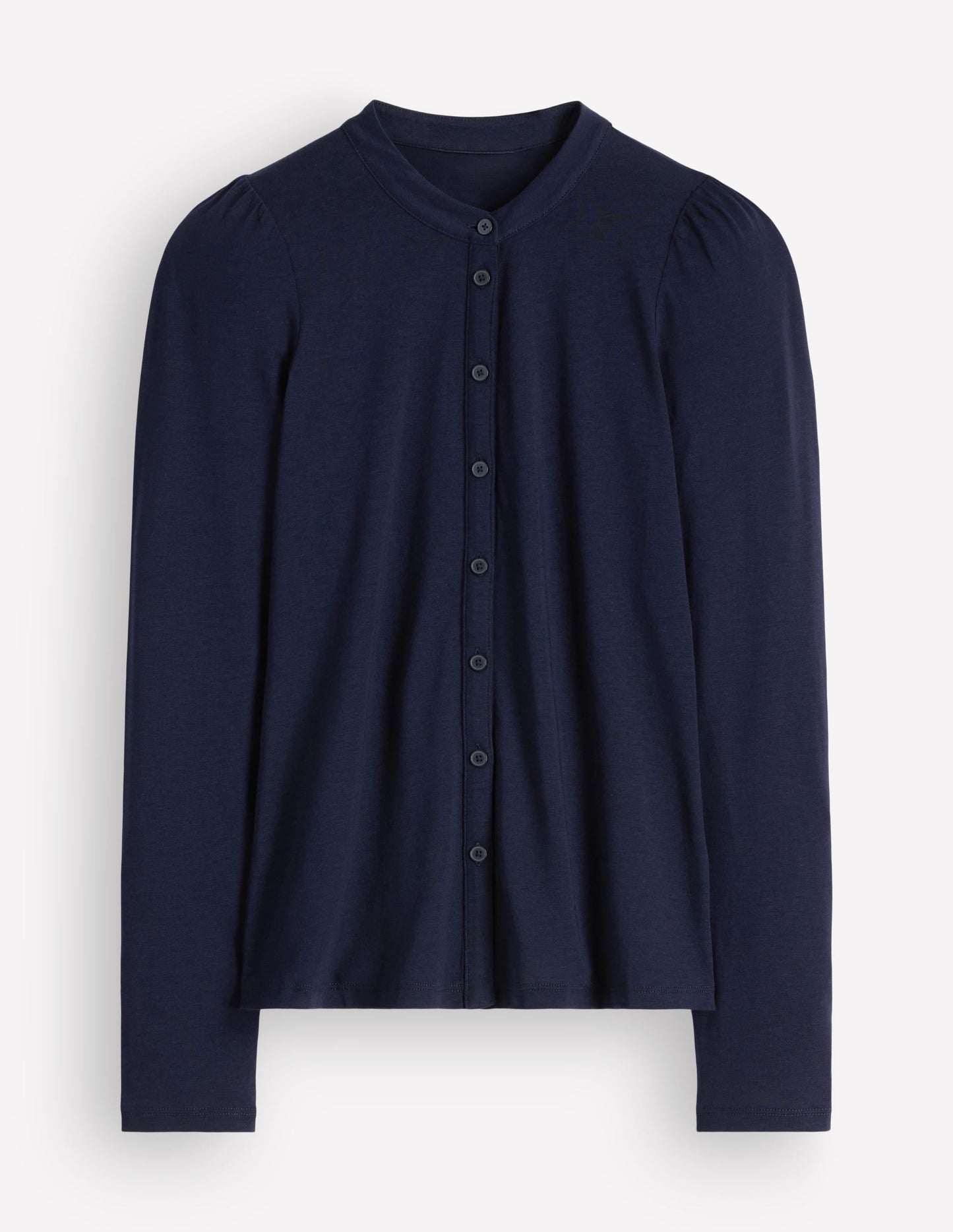 Supersoft Puff Sleeve Shirt-Navy