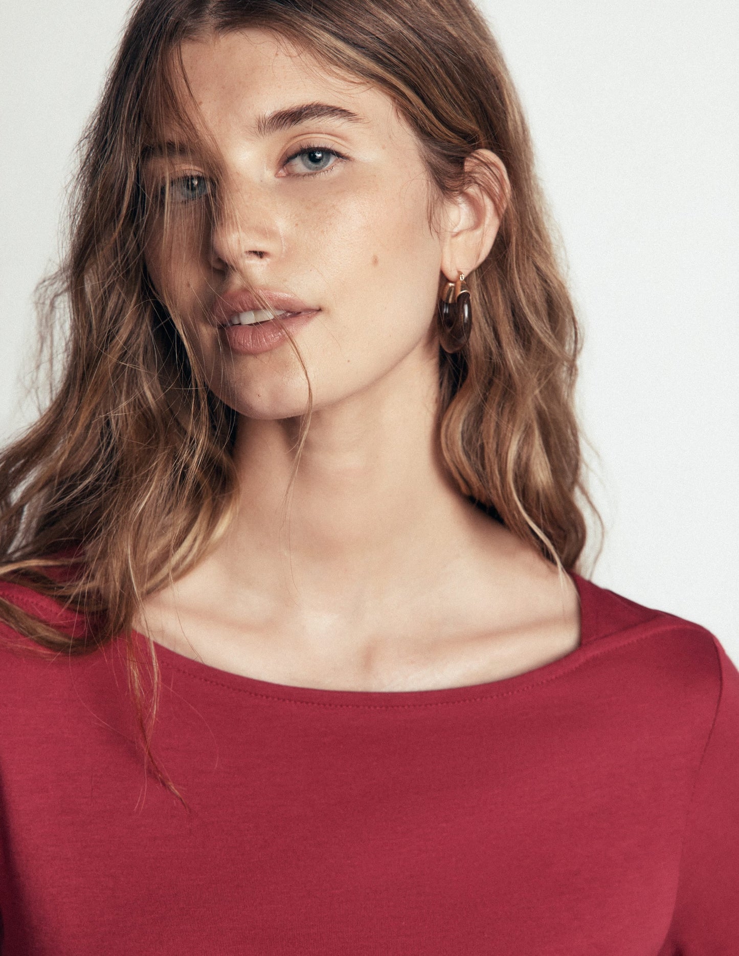 Supersoft Square Neck Top-Rich Chestnut