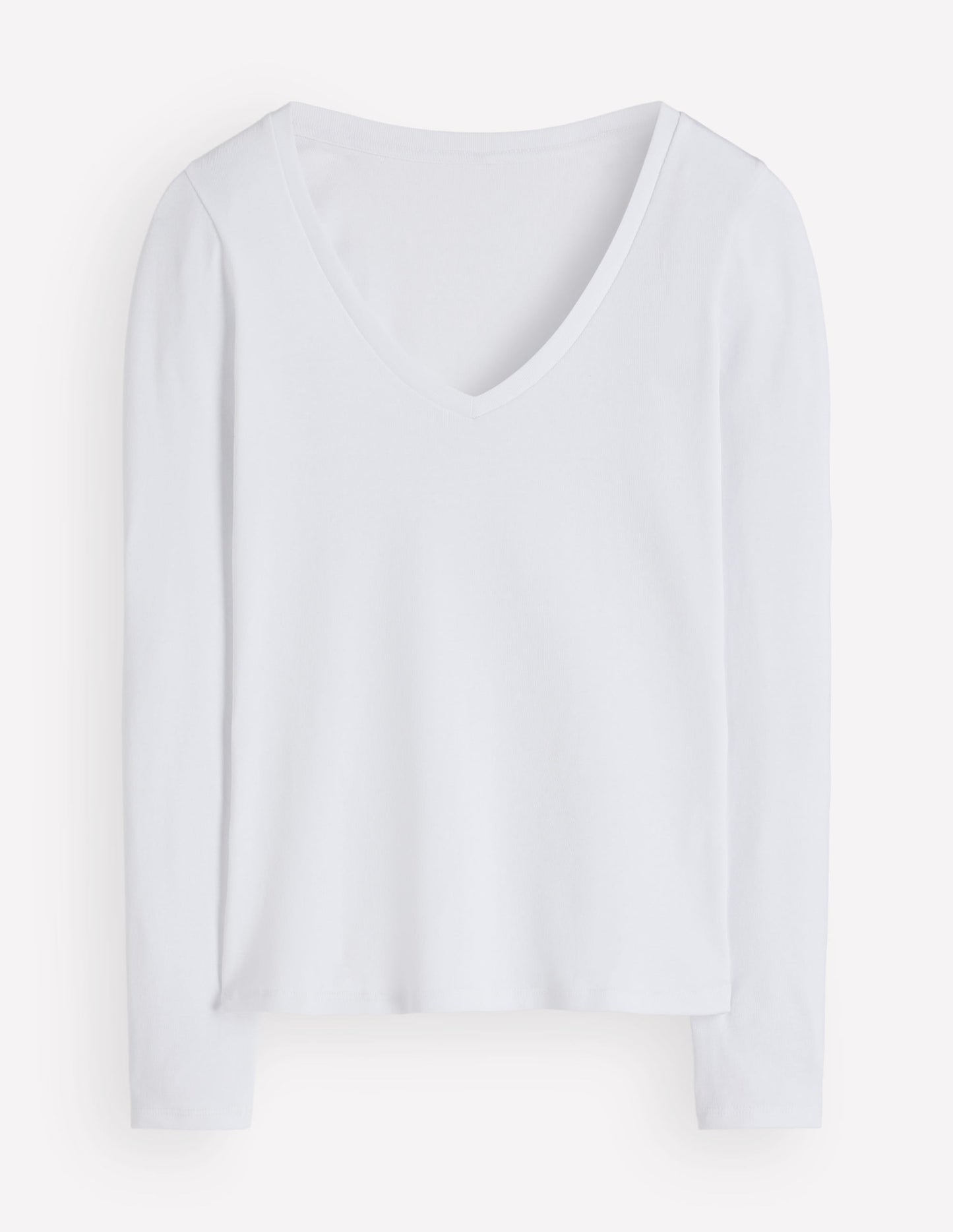 Annie Essential V Neck Top-White