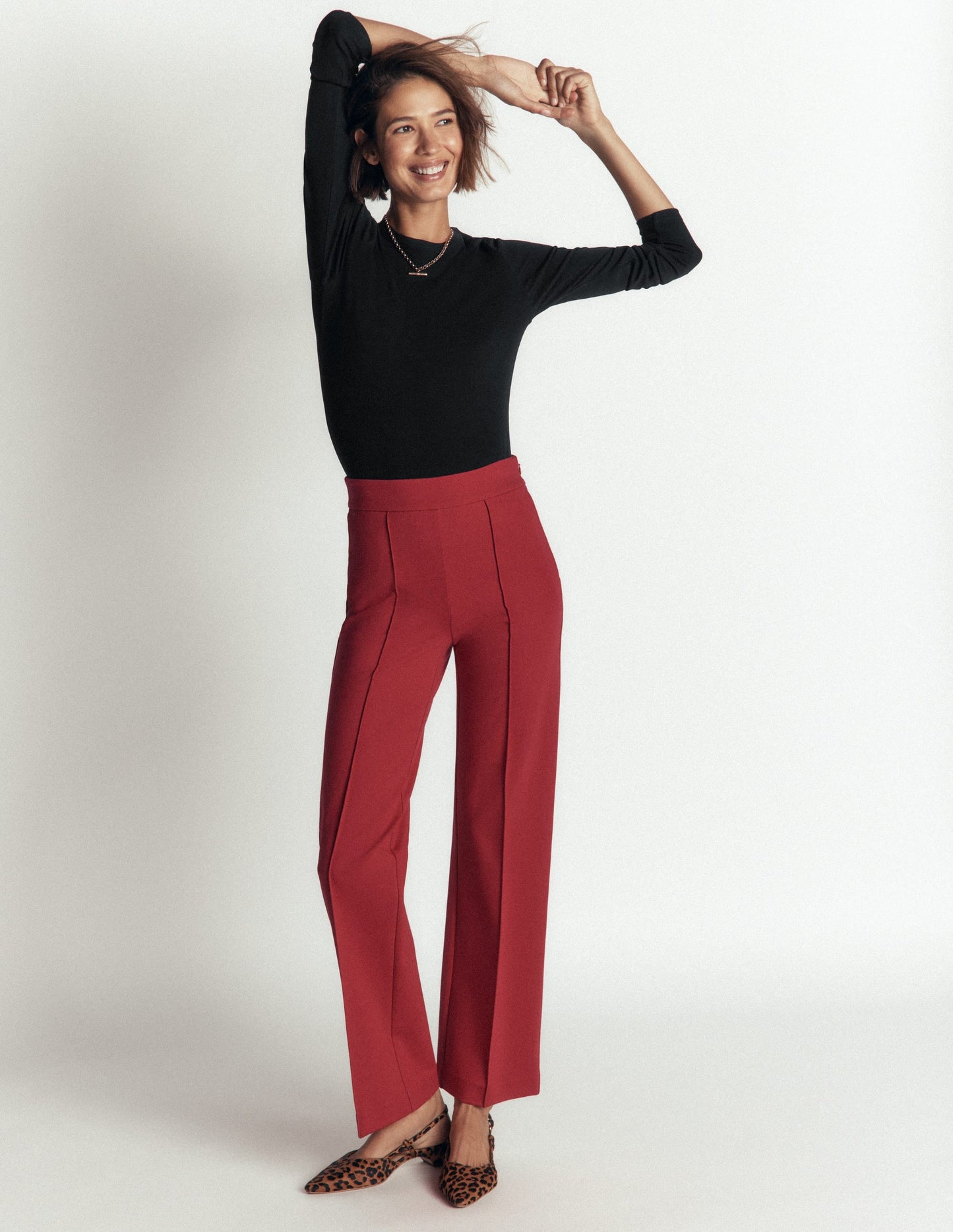 Annie Essential Crew Neck Top-Black