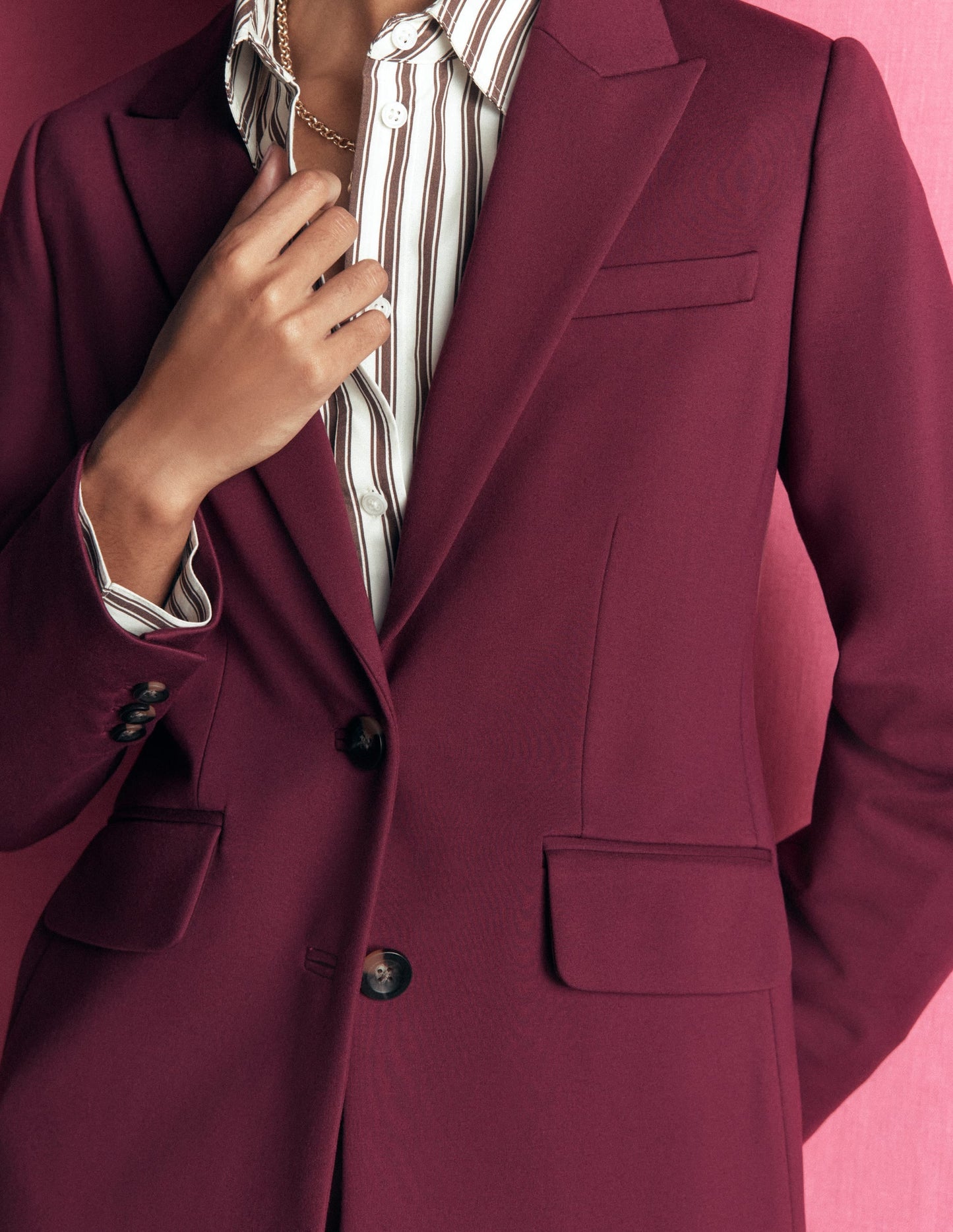 Stamford Ponte Blazer-Deep Wisteria