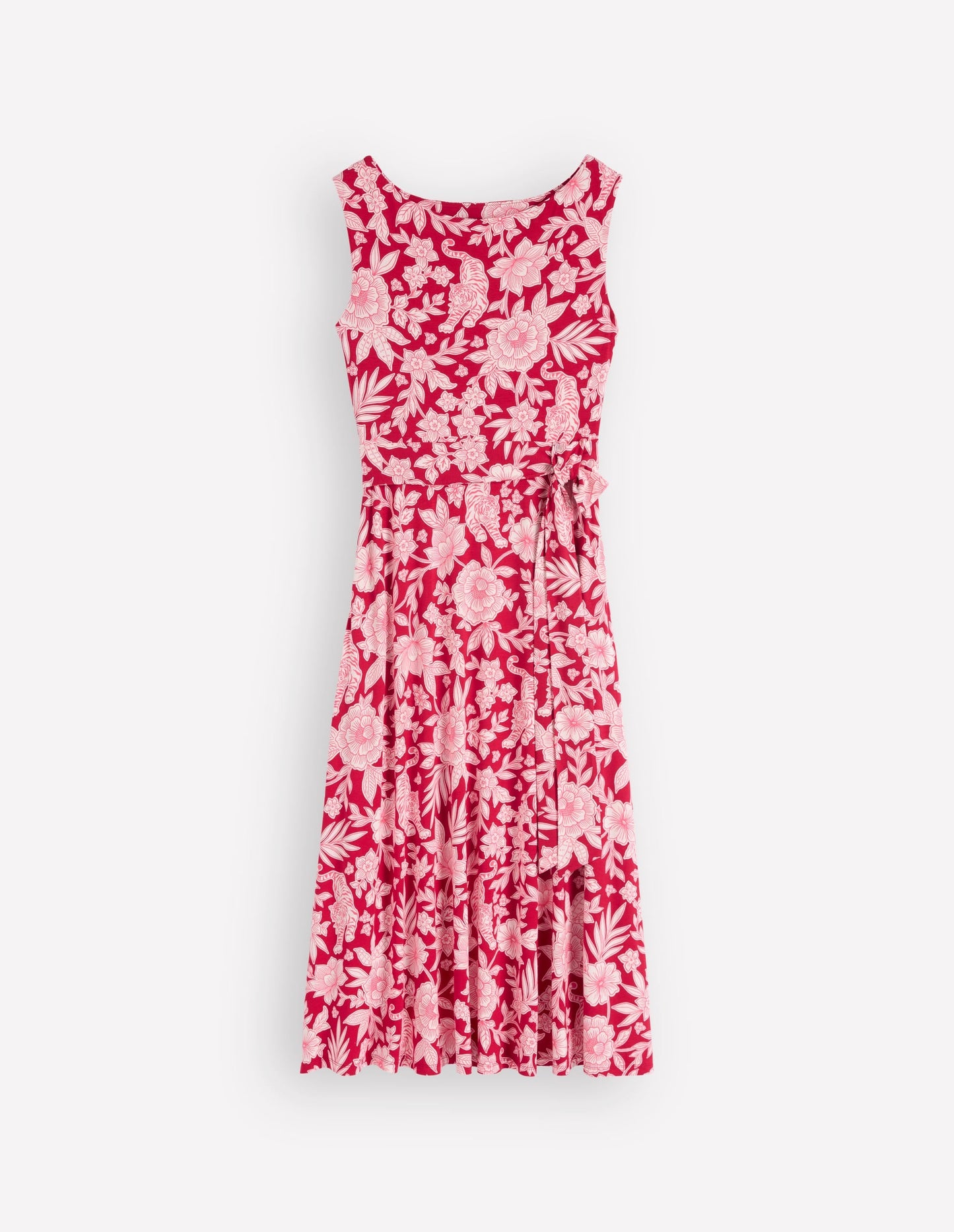Tamsin Jersey Midi Dress-Spicy Red, Tigers Paradise