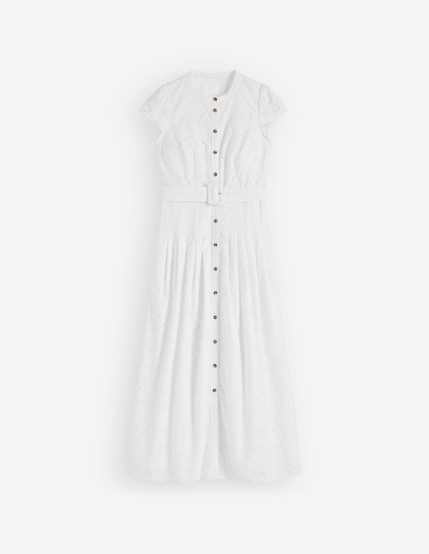 Arabella Cotton Maxi Dress-White Broderie