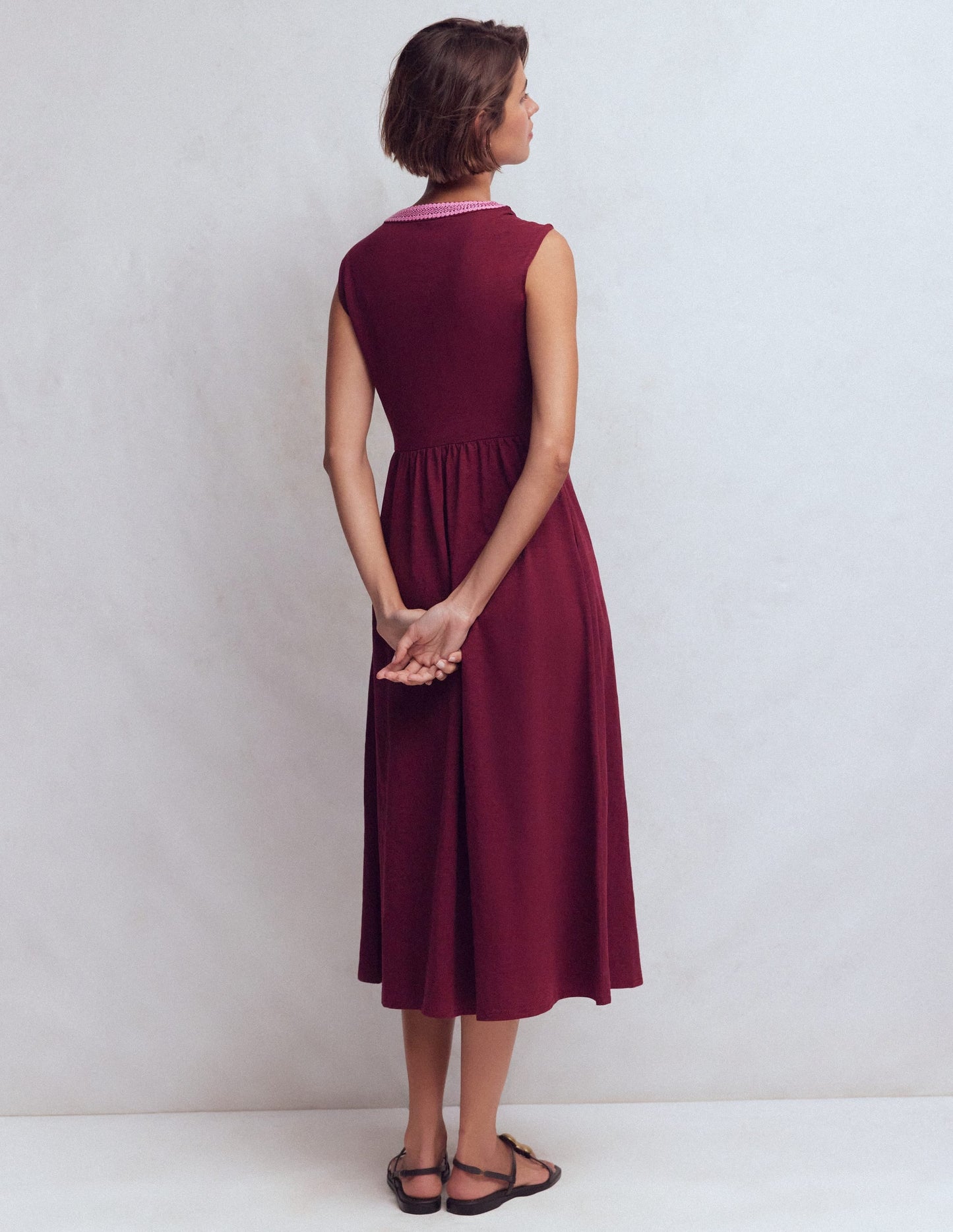 May Jersey Midi Dress-Deep Wisteria