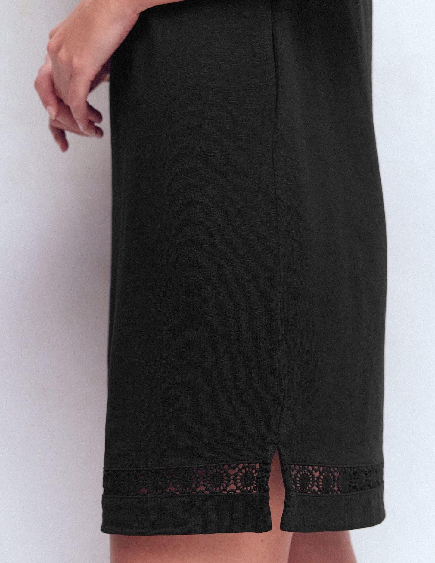 Hattie Jersey T-shirt Dress-Black