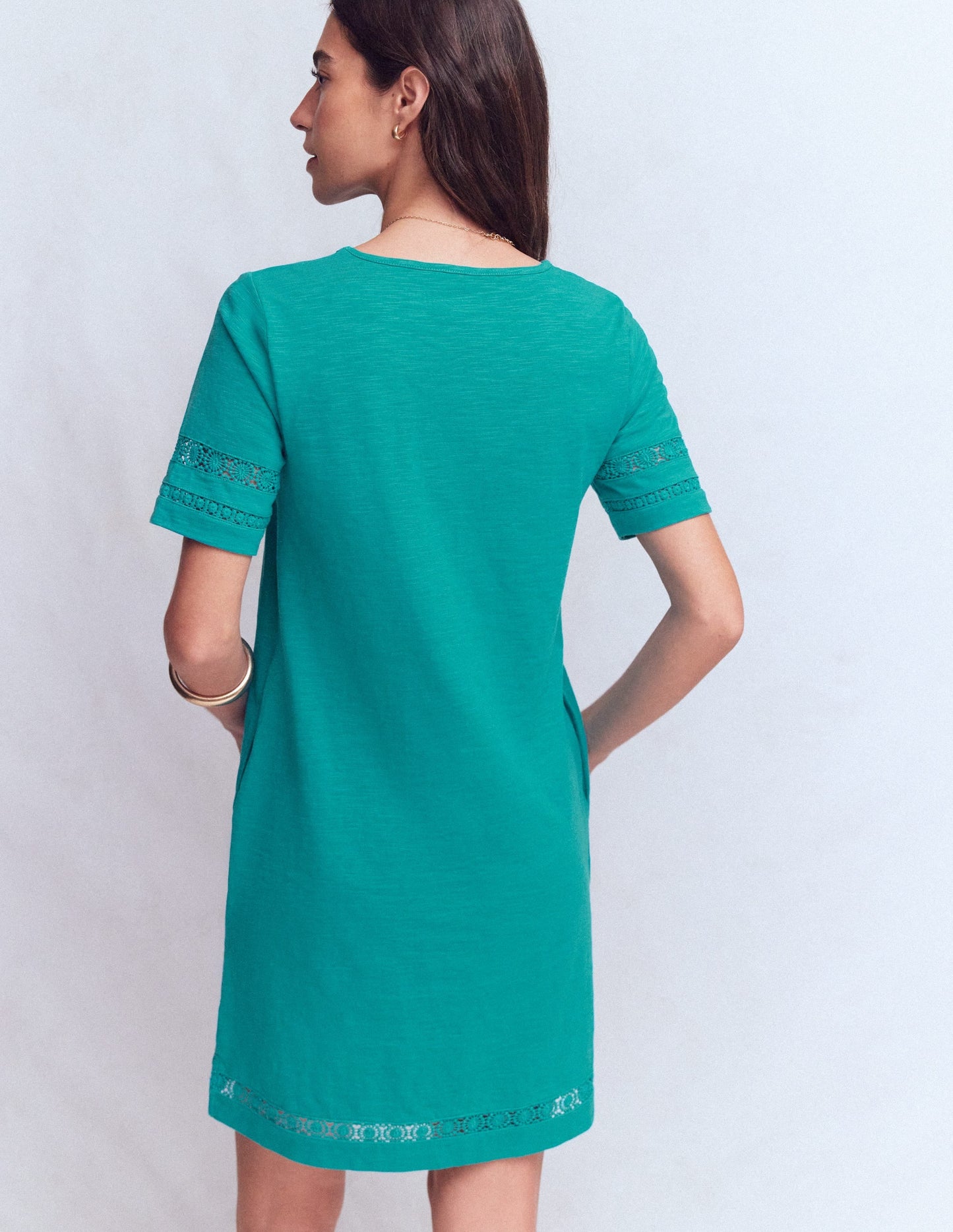Hattie Jersey T-shirt Dress-Glaze Blue