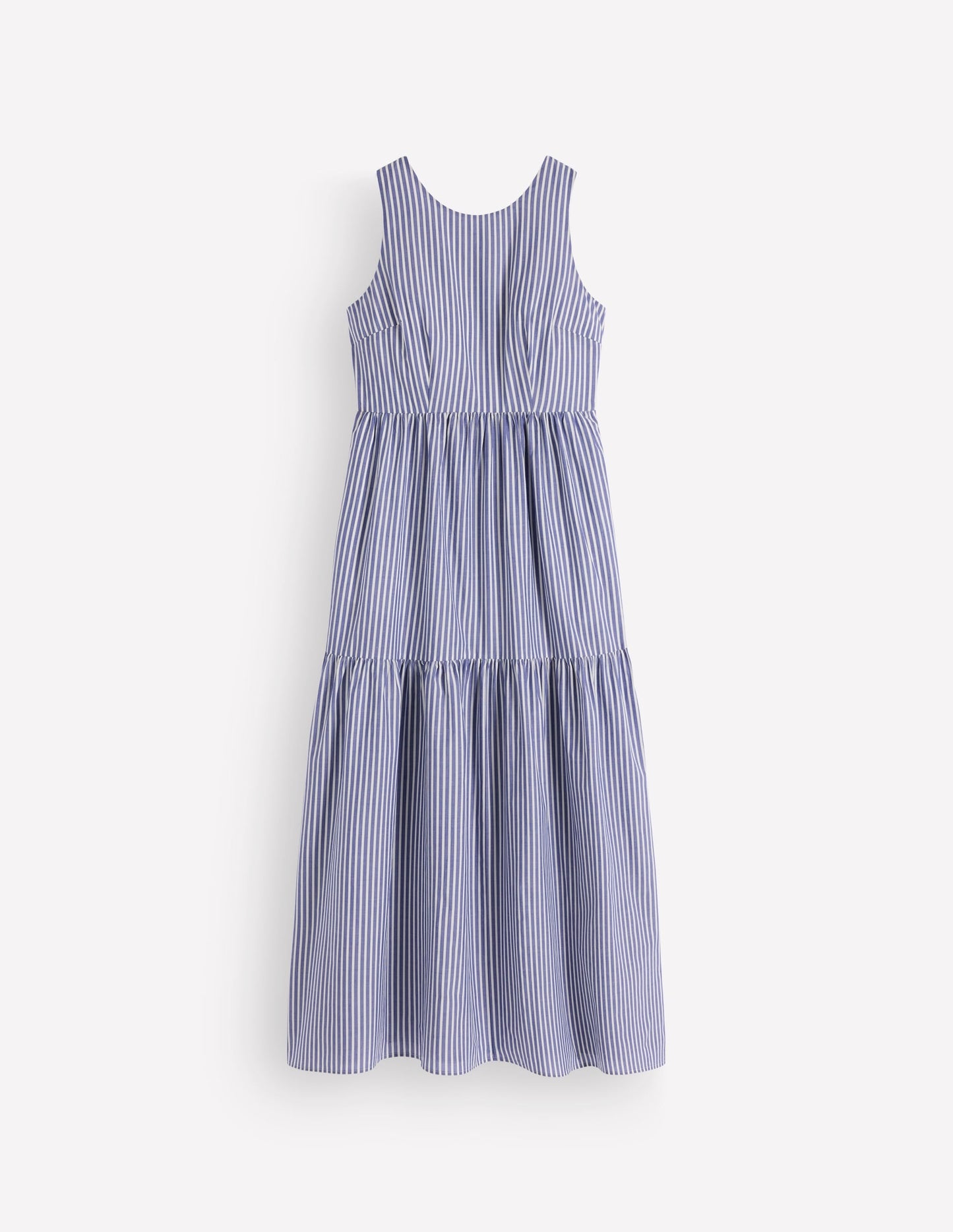 Sleeveless Poplin Dress-Surf the Web Stripe