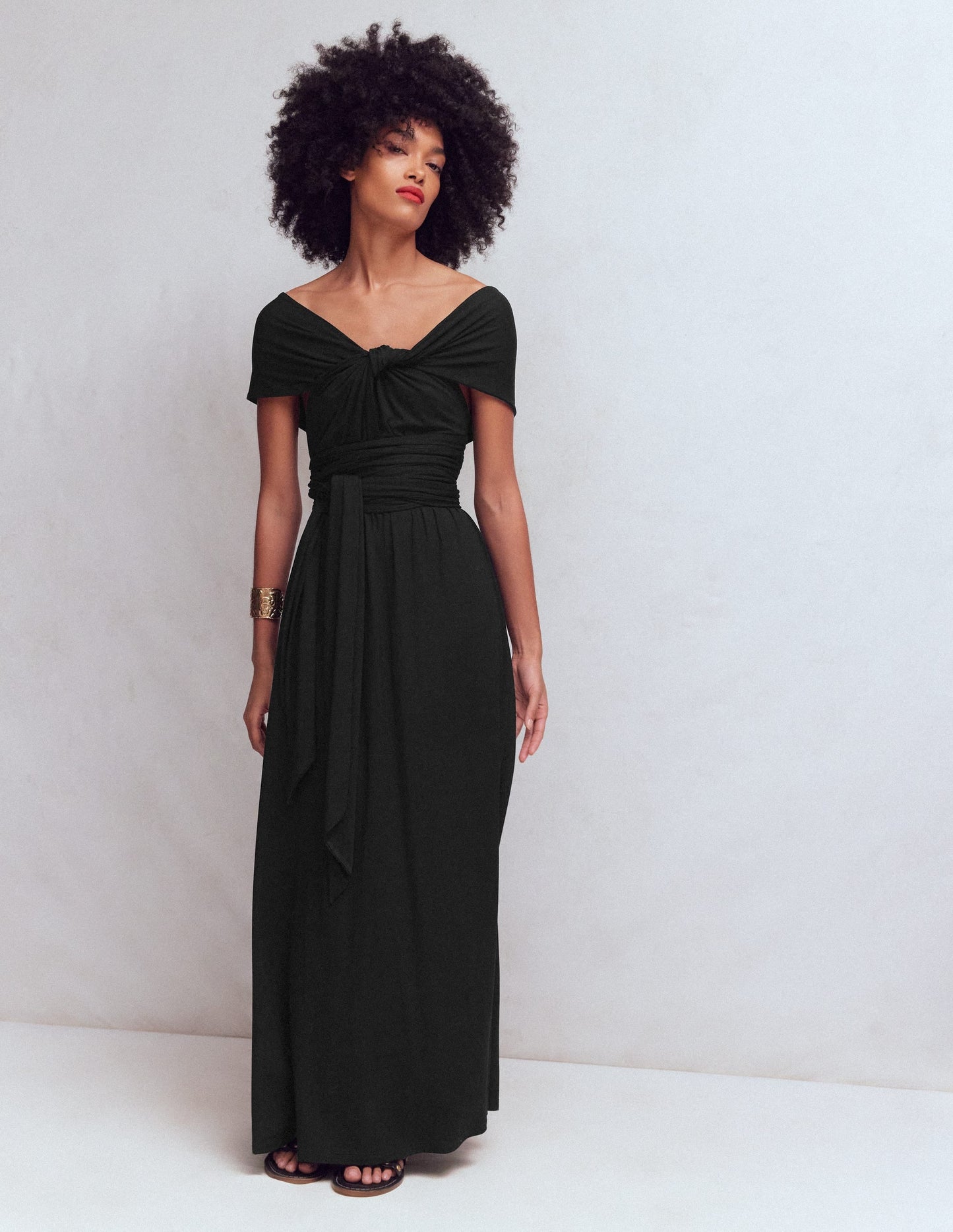 Multiway Jersey Maxi Dress-Black