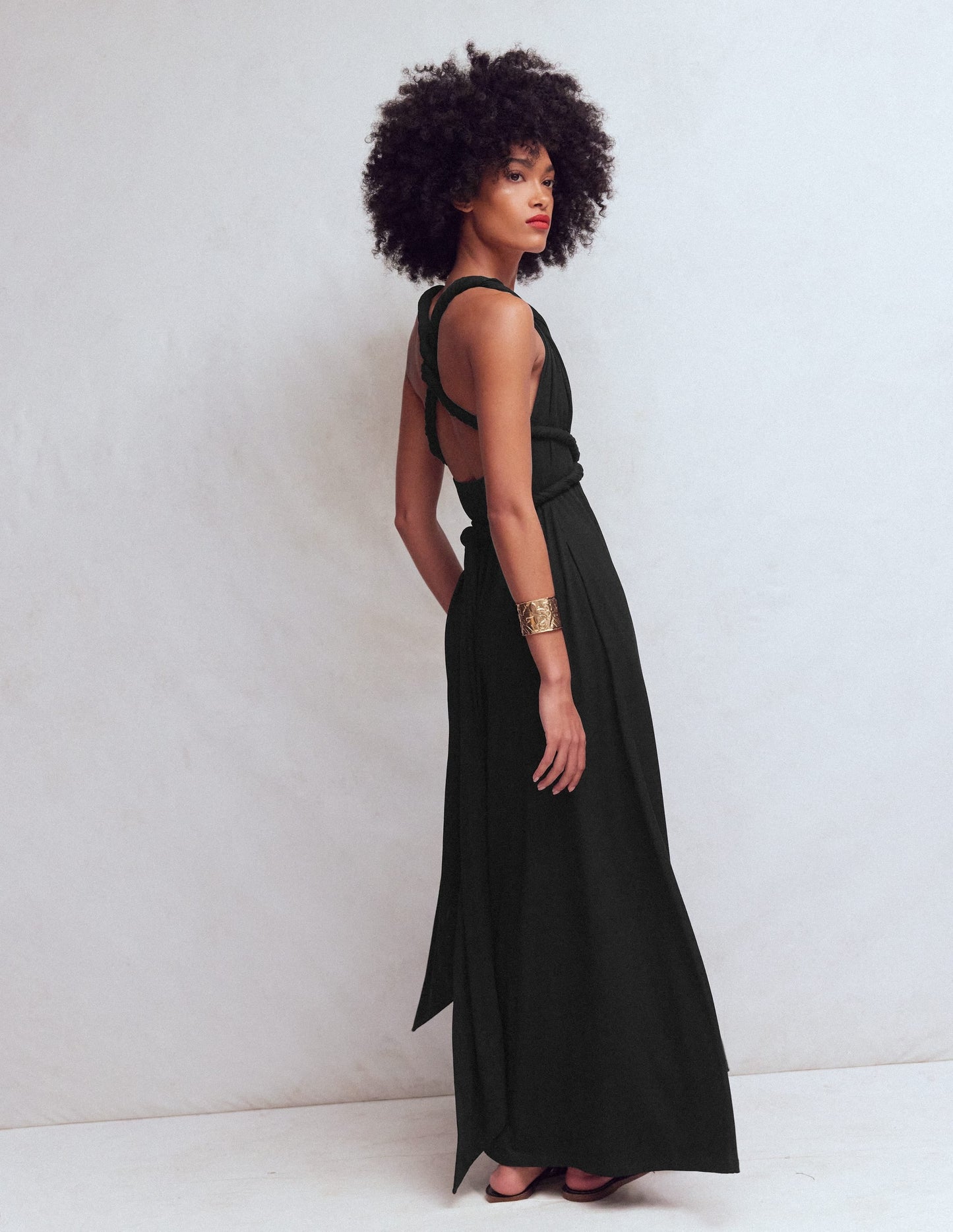 Multiway Jersey Maxi Dress-Black