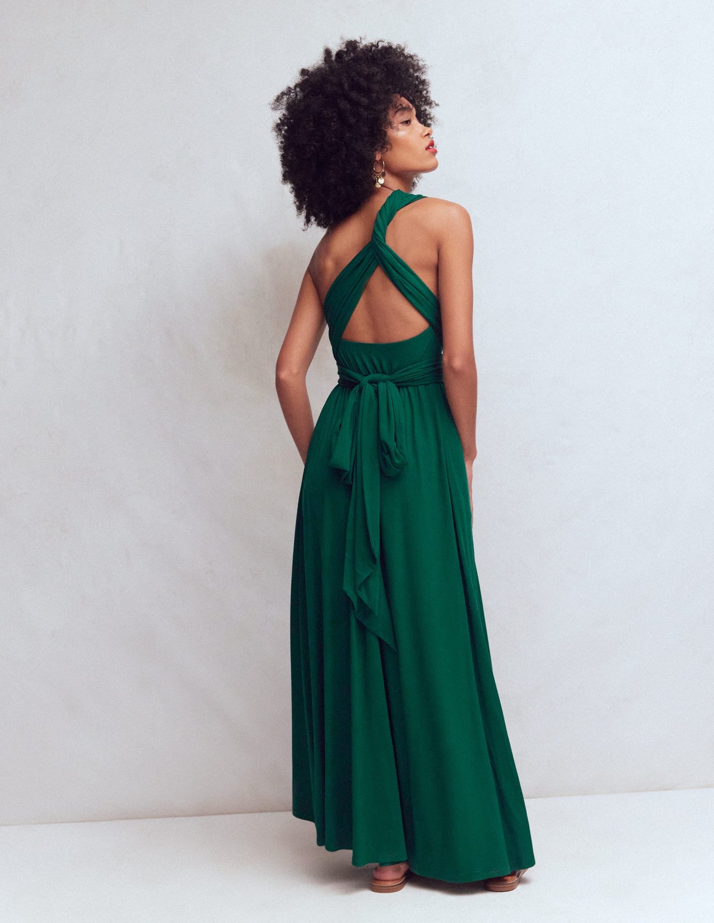Multiway Jersey Maxi Dress-Emerald Night