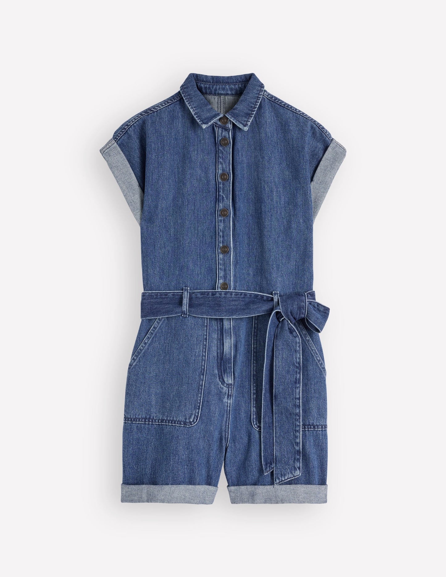 Kay Denim Playsuit-Denim