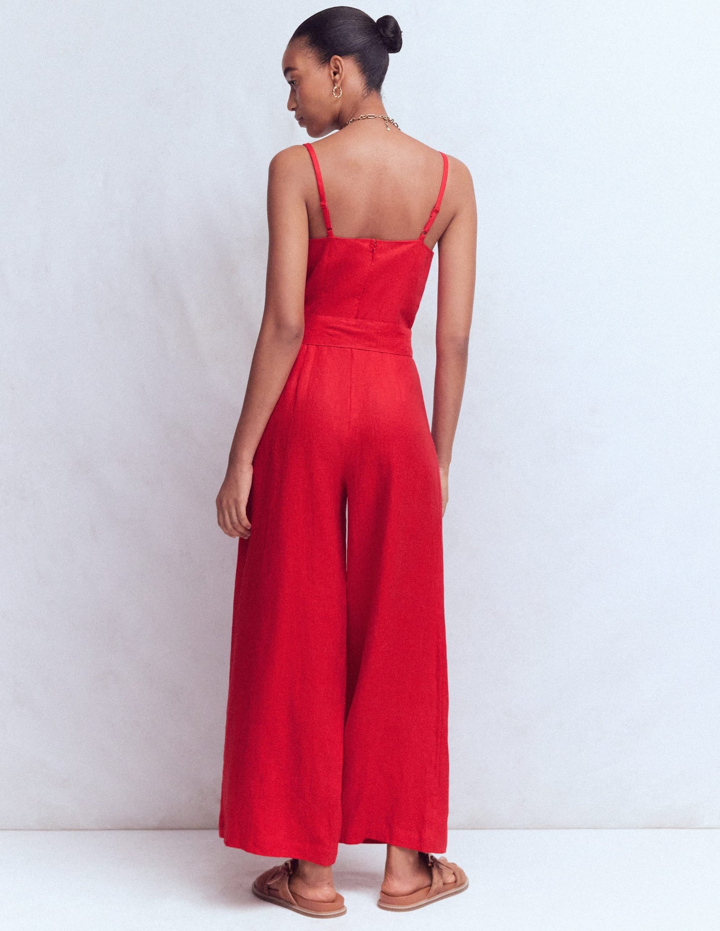 Linen Strappy Jumpsuit-Salsa