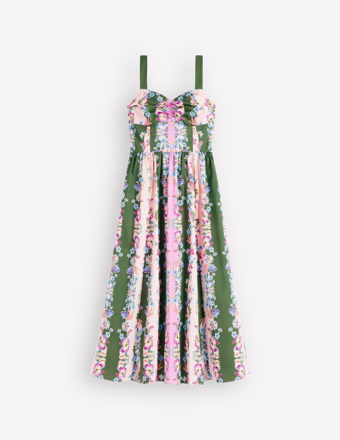 Fit and Flare Midi Dress-Orchid Canopy Stripe