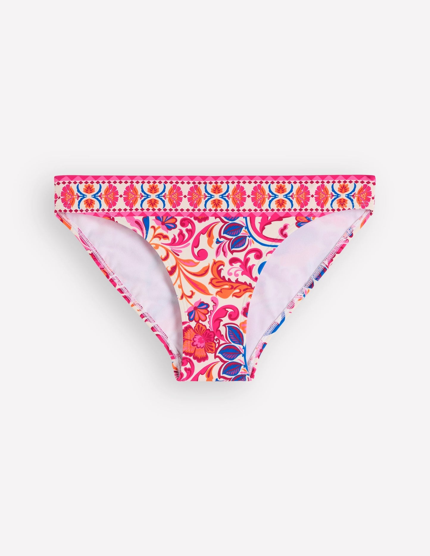 Porto Bikini Bottoms-Pink Power, Flourishing Meadow