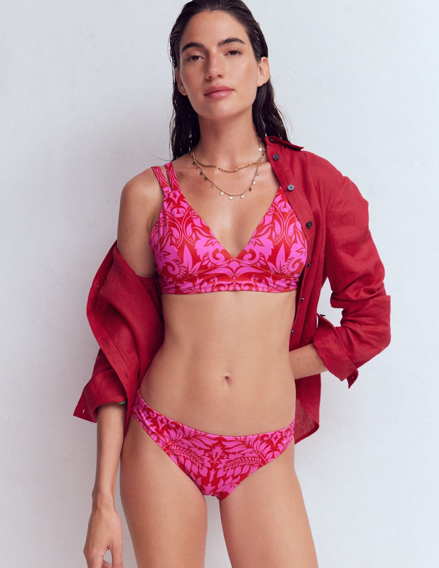 Arles Bikini Top-Salsa, Ornamental Foliage