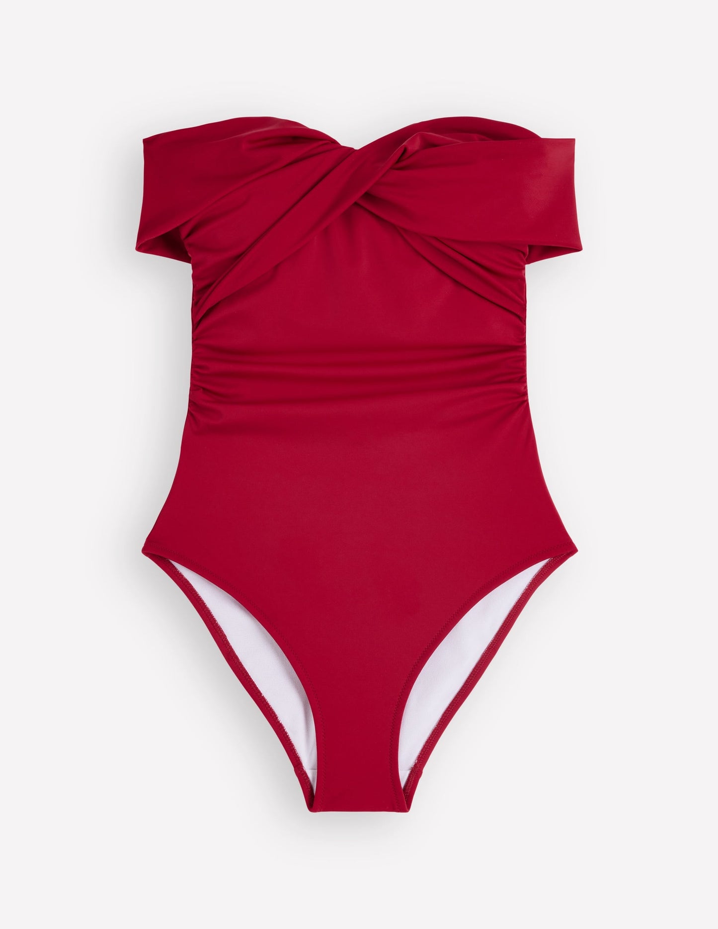 Bardot Wrap Swimsuit-Merida Red