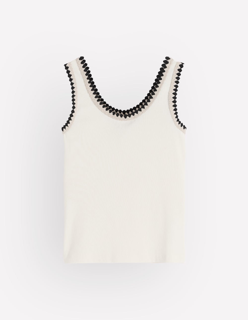 Maddie Trim Detail Vest-Ivory